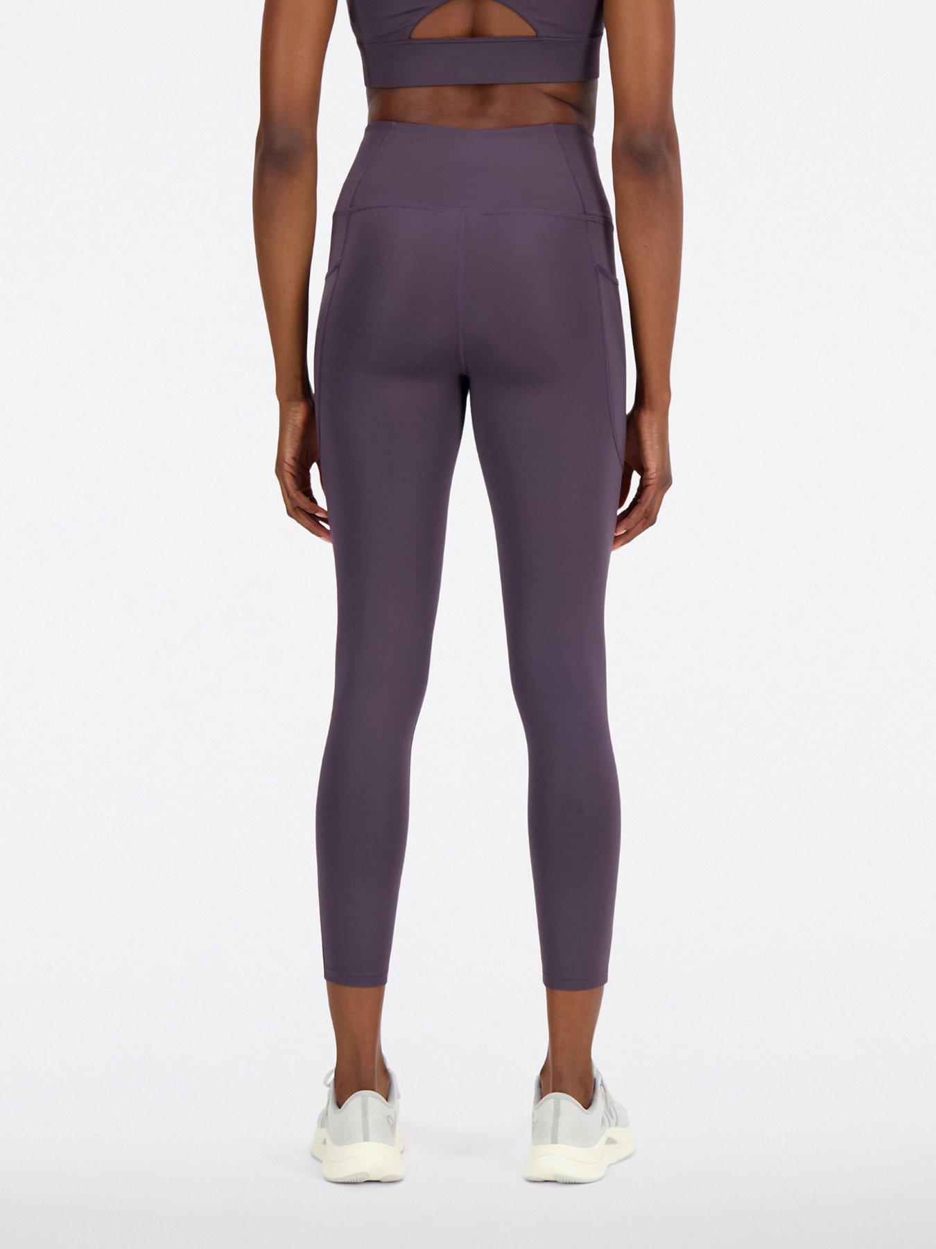 New Balance Shape Shield 7/8 High Rise Pocket Leggings - Dark