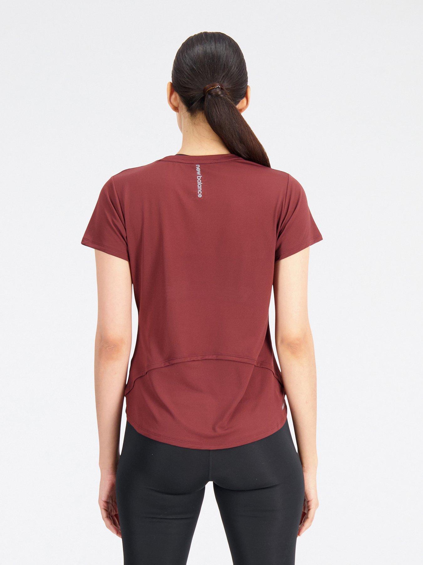 new-balance-accelerate-short-sleeve-top-dark-redstillFront