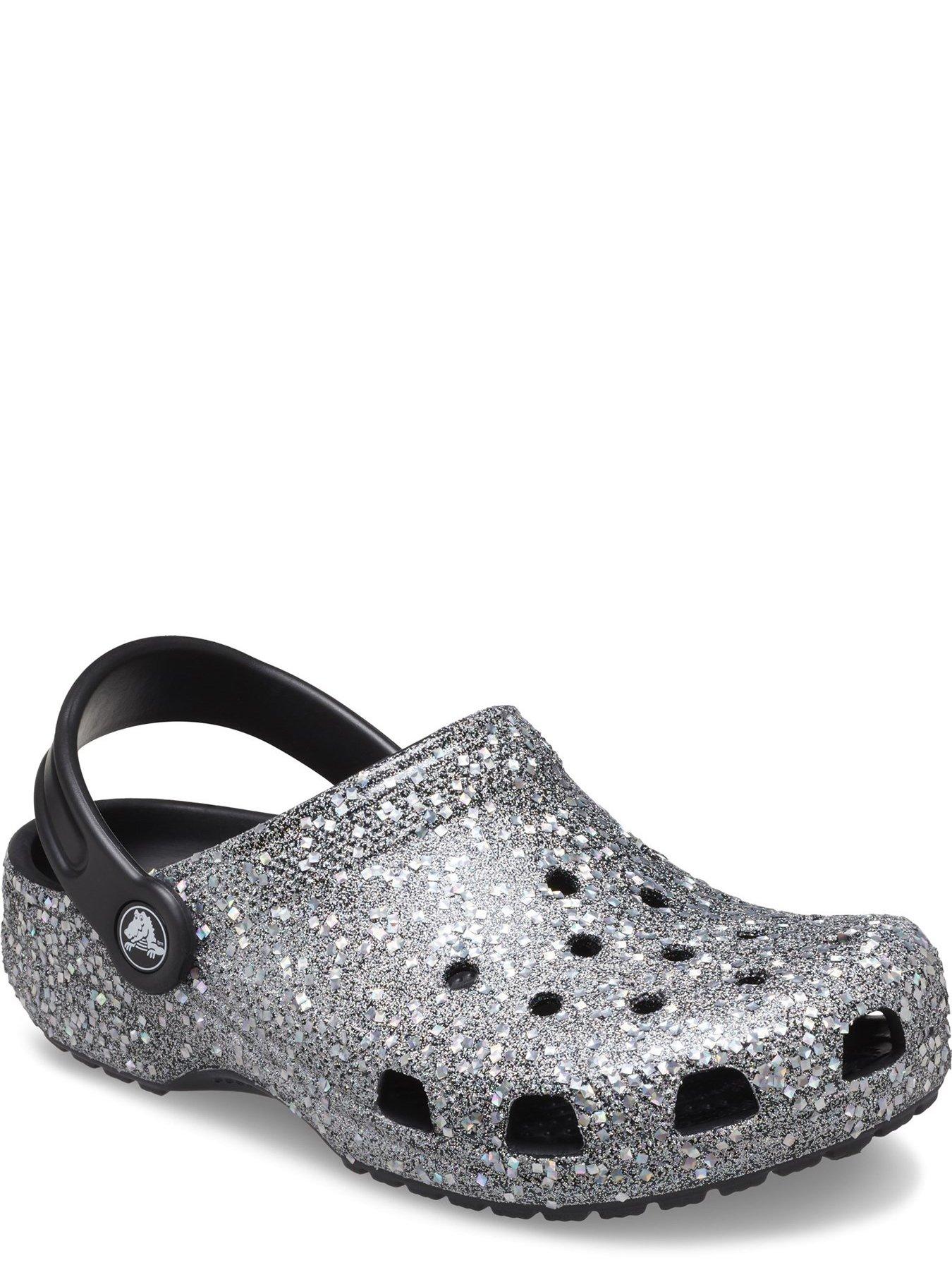 Silver crocs discount