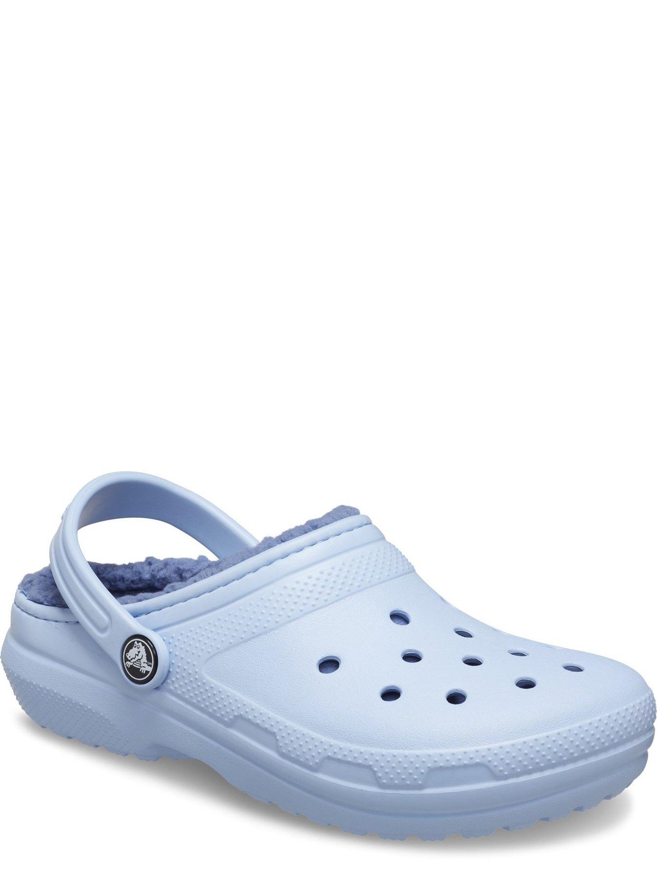 Classic lined white discount crocs