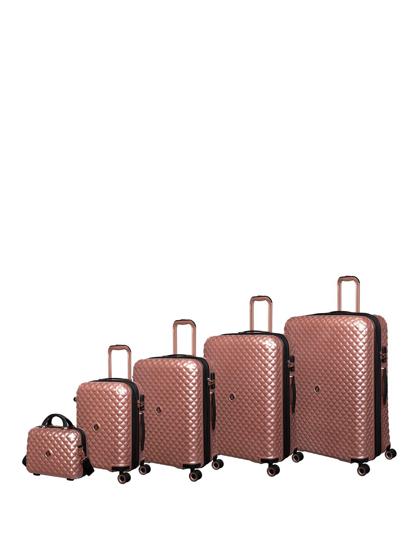 Rose gold best sale suitcase set