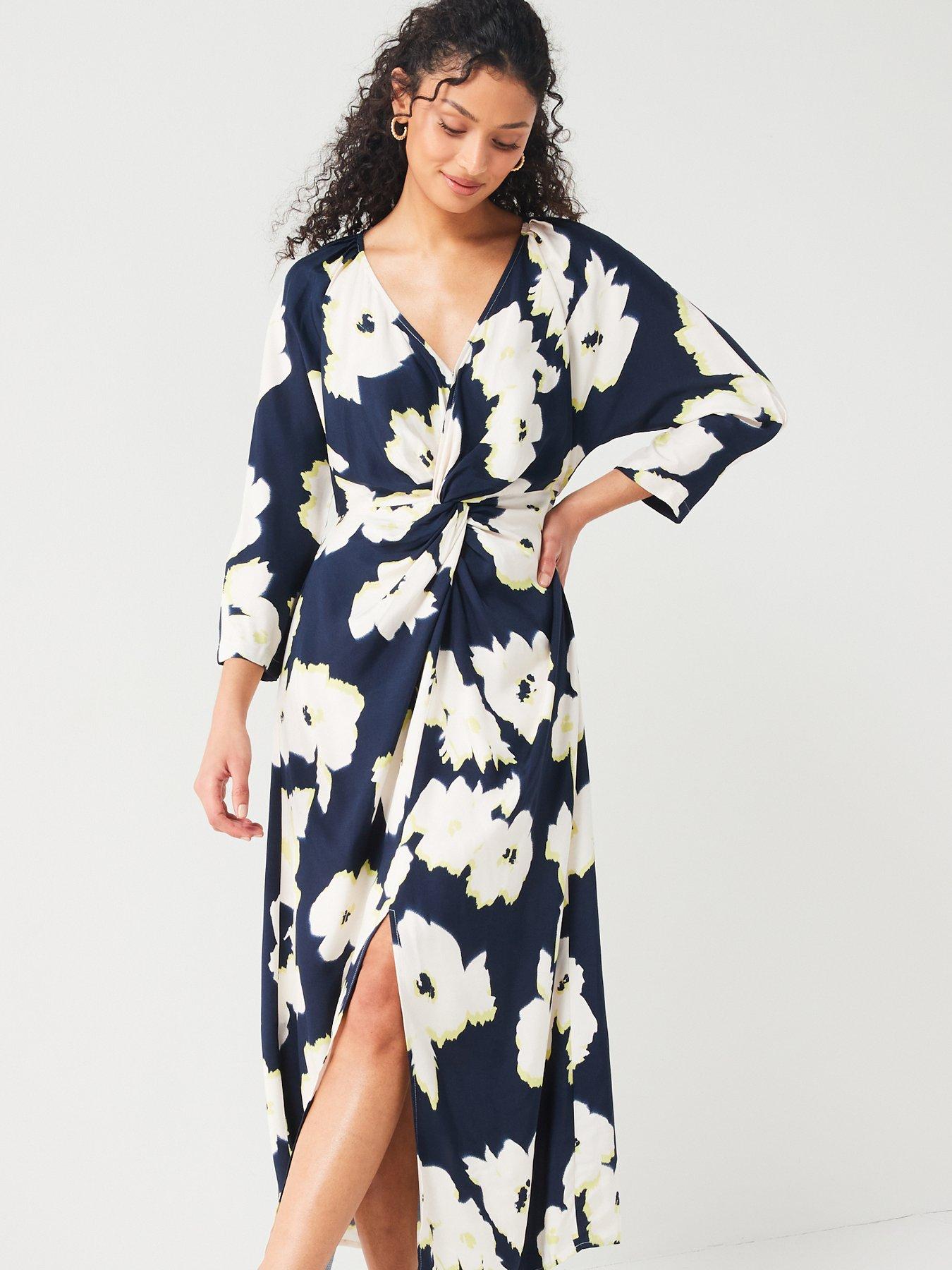 v-by-very-ls-twist-front-floral-midaxi-dressdetail