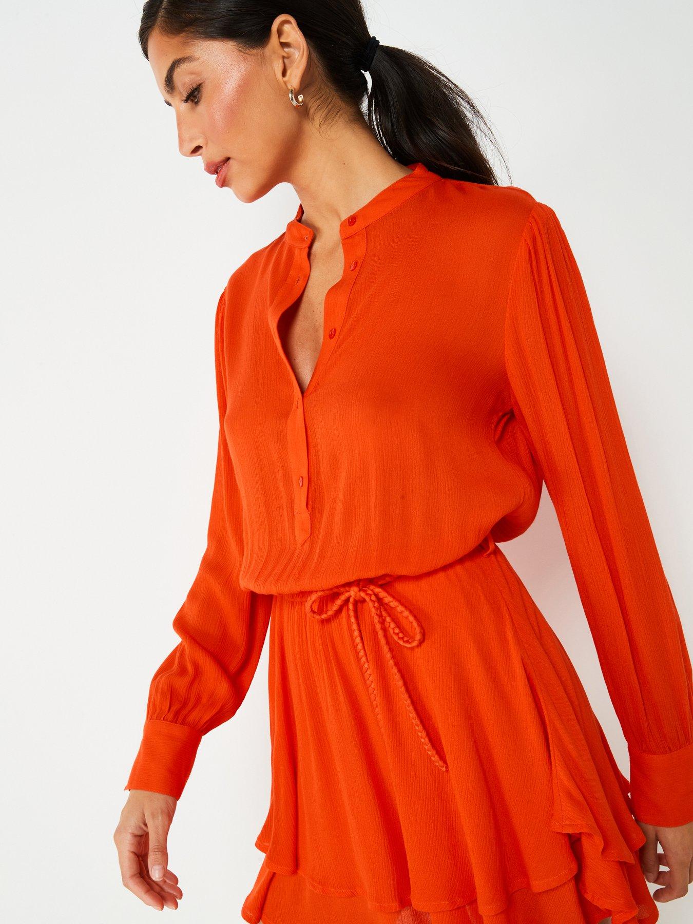 v-by-very-crinkle-belted-long-sleeve-dress-orangeoutfit