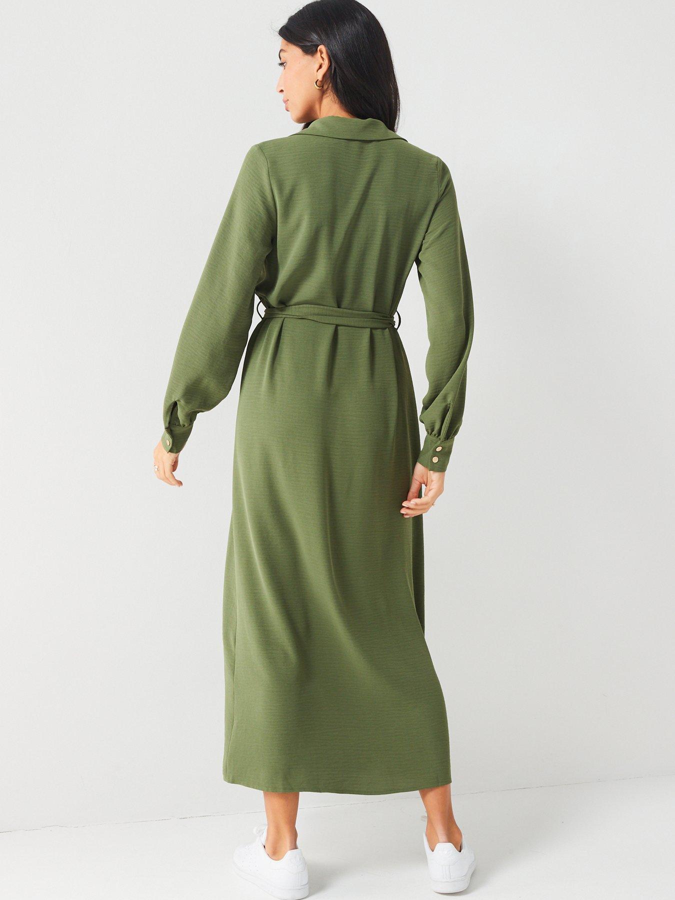 everyday-ls-utility-midi-dress-greenstillFront