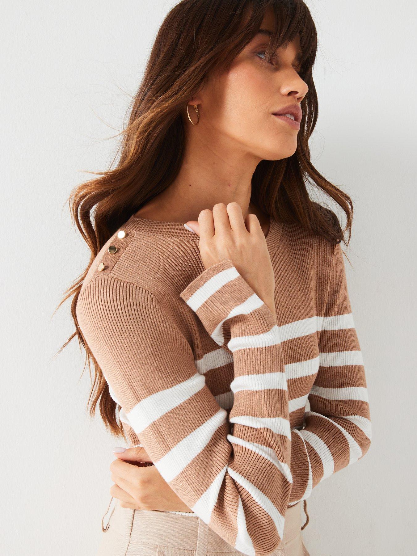 v-by-very-boat-neck-button-shoulder-knitted-stripe-top-naturaloutfit