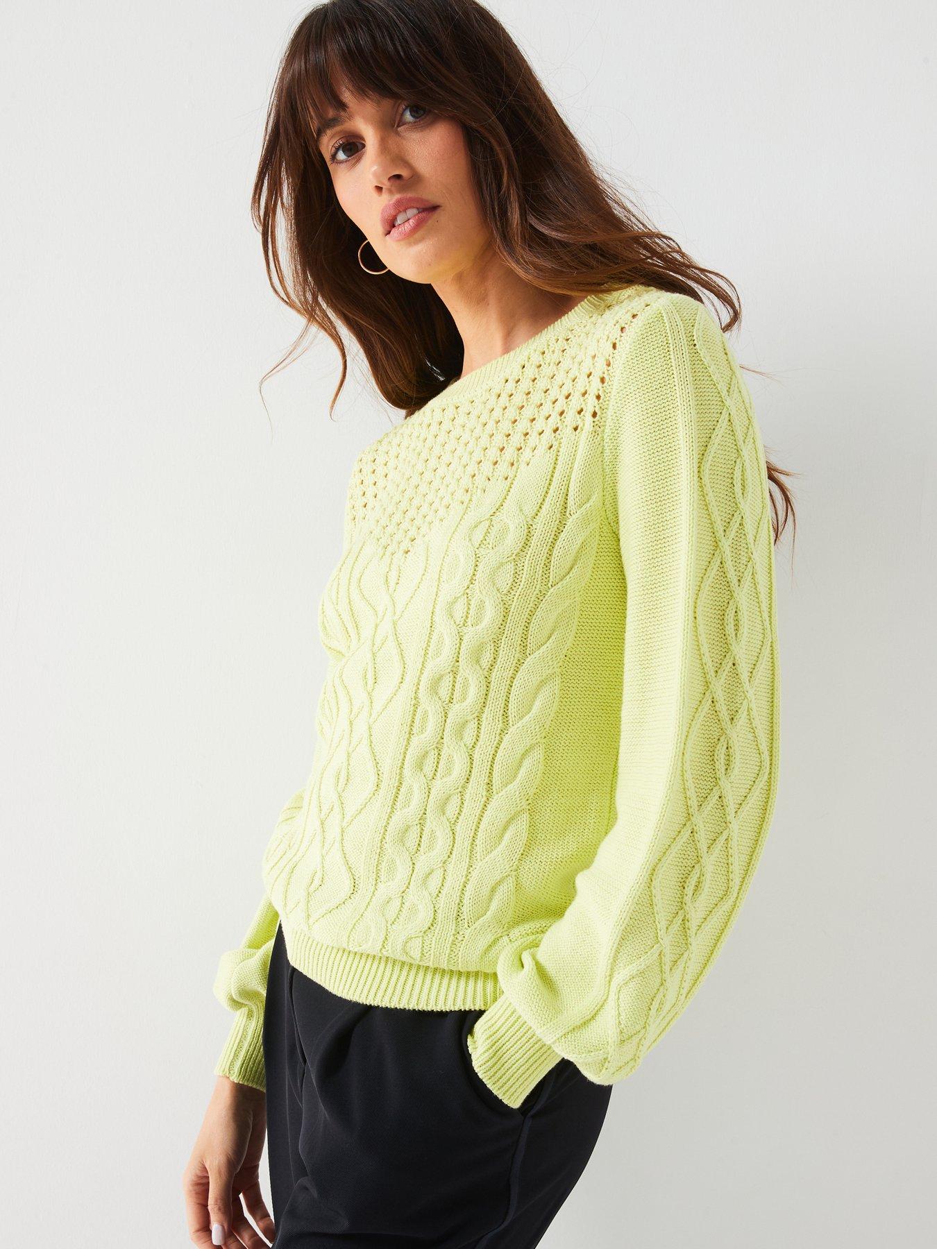 v-by-very-mixed-cable-crew-neck-jumper-limeoutfit