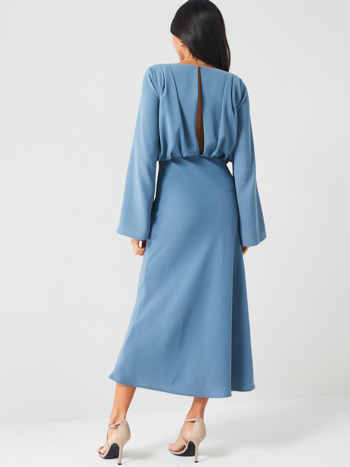 v-by-very-long-sleeve-wrap-crepe-midaxi-dress-bluestillFront