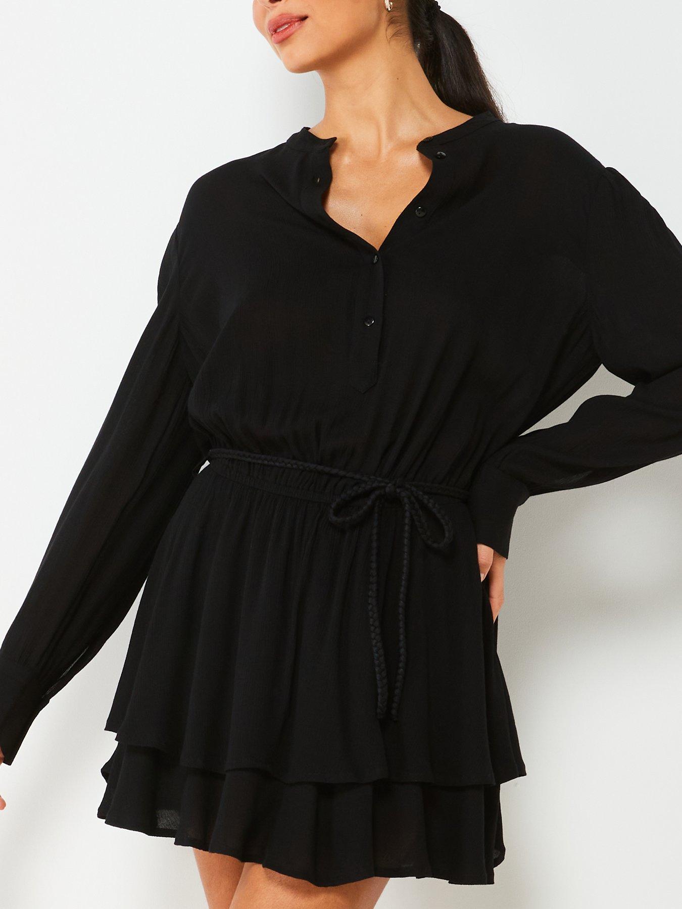 v-by-very-crinkle-belted-long-sleeve-dress--nbspblackoutfit