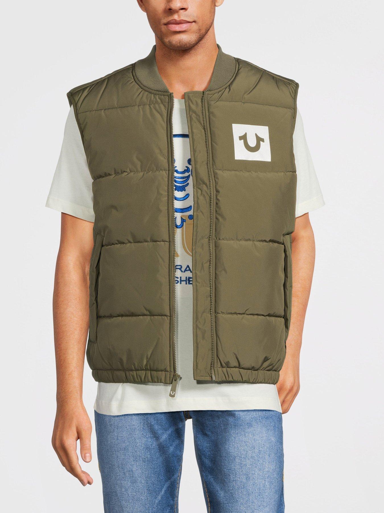 true-religion-horseshoe-logo-gilet-khaki