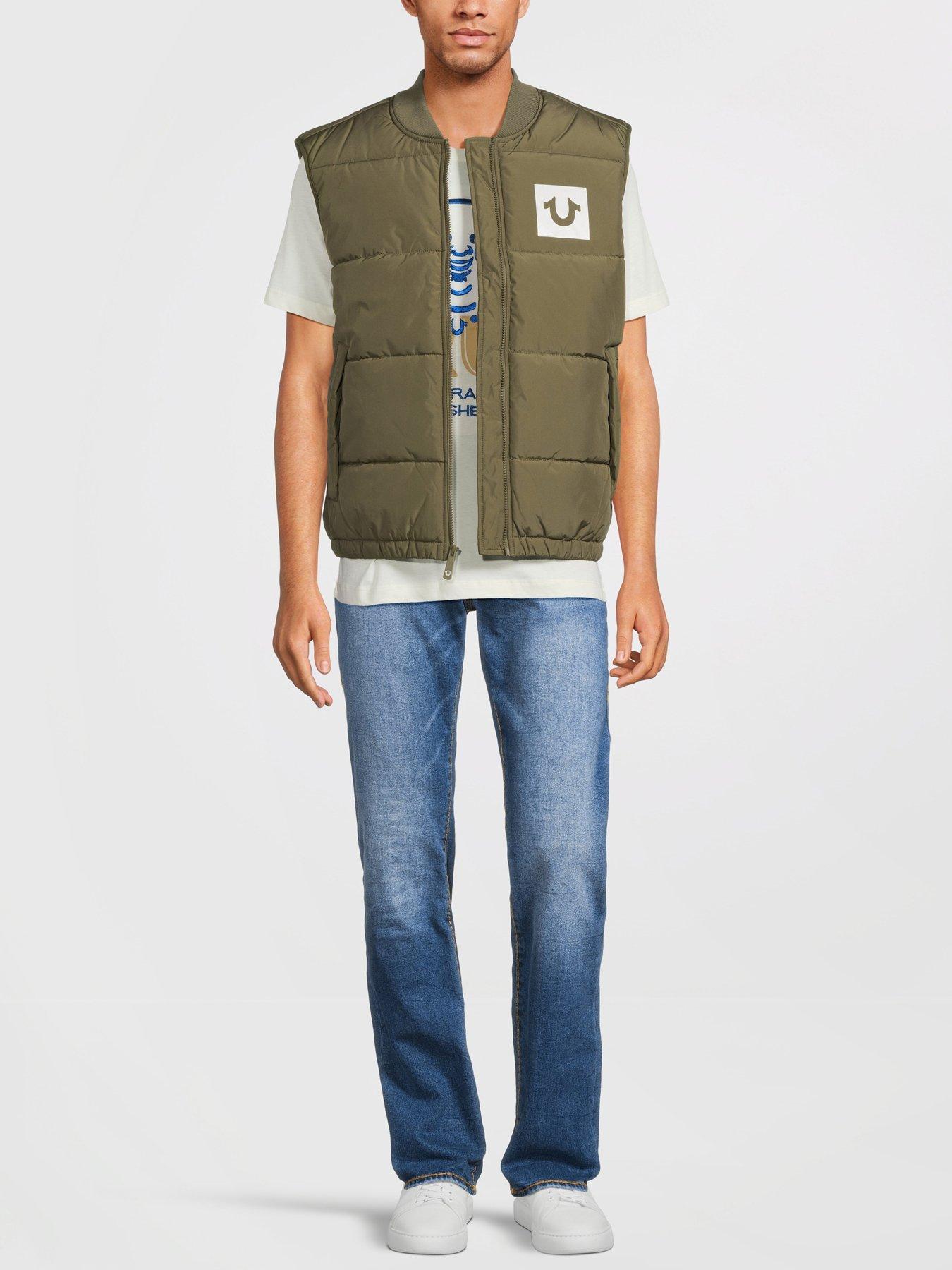 true-religion-horseshoe-logo-gilet-khakistillFront