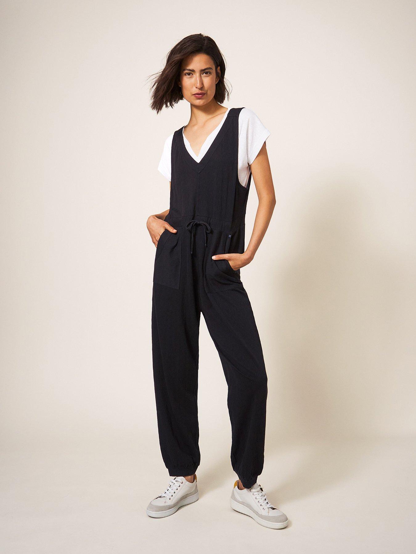 Jersey Button Front Jumpsuit