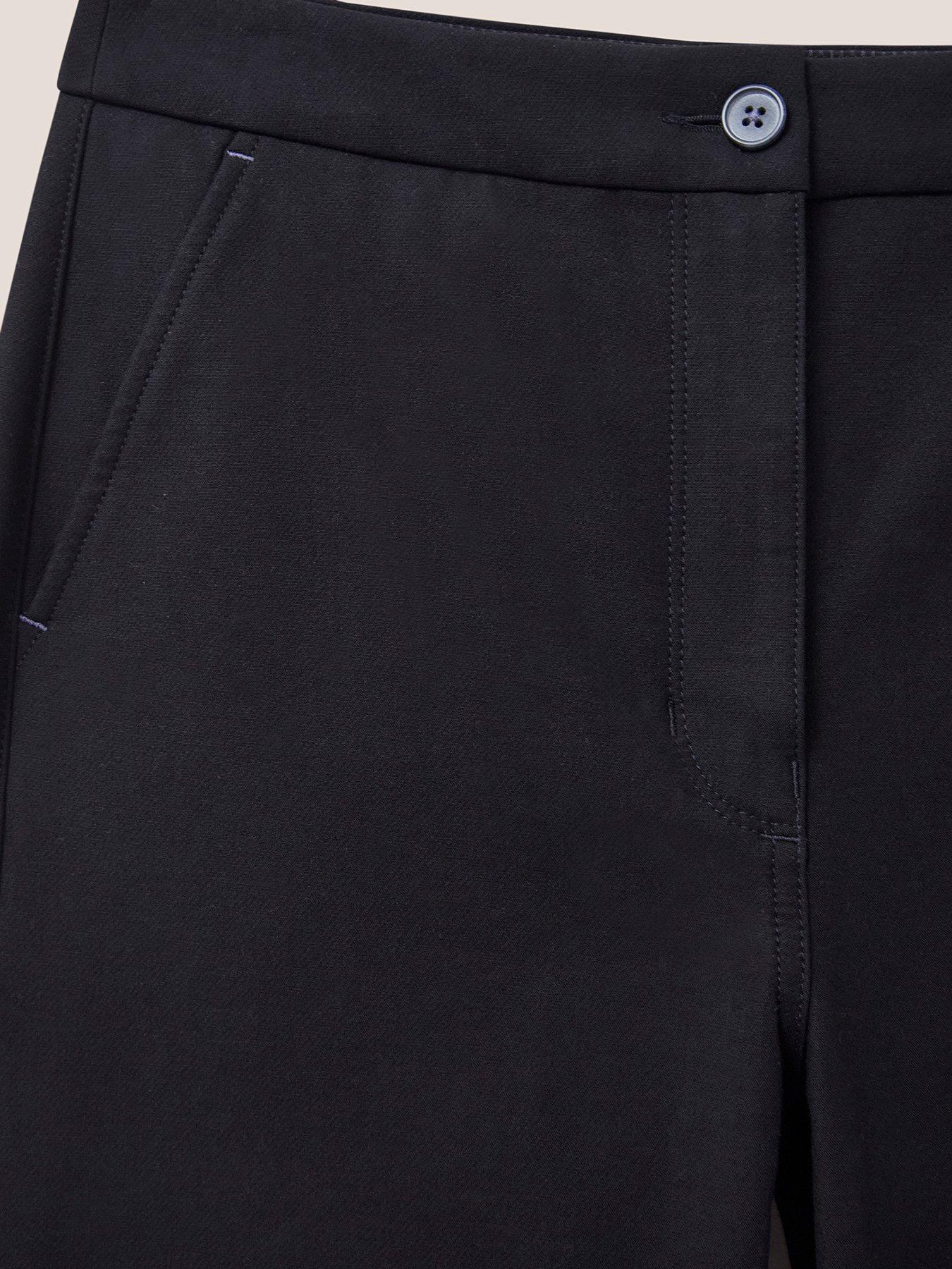Image 3 of 6 of White Stuff Belle Wide Leg Cropped Trouser - Black