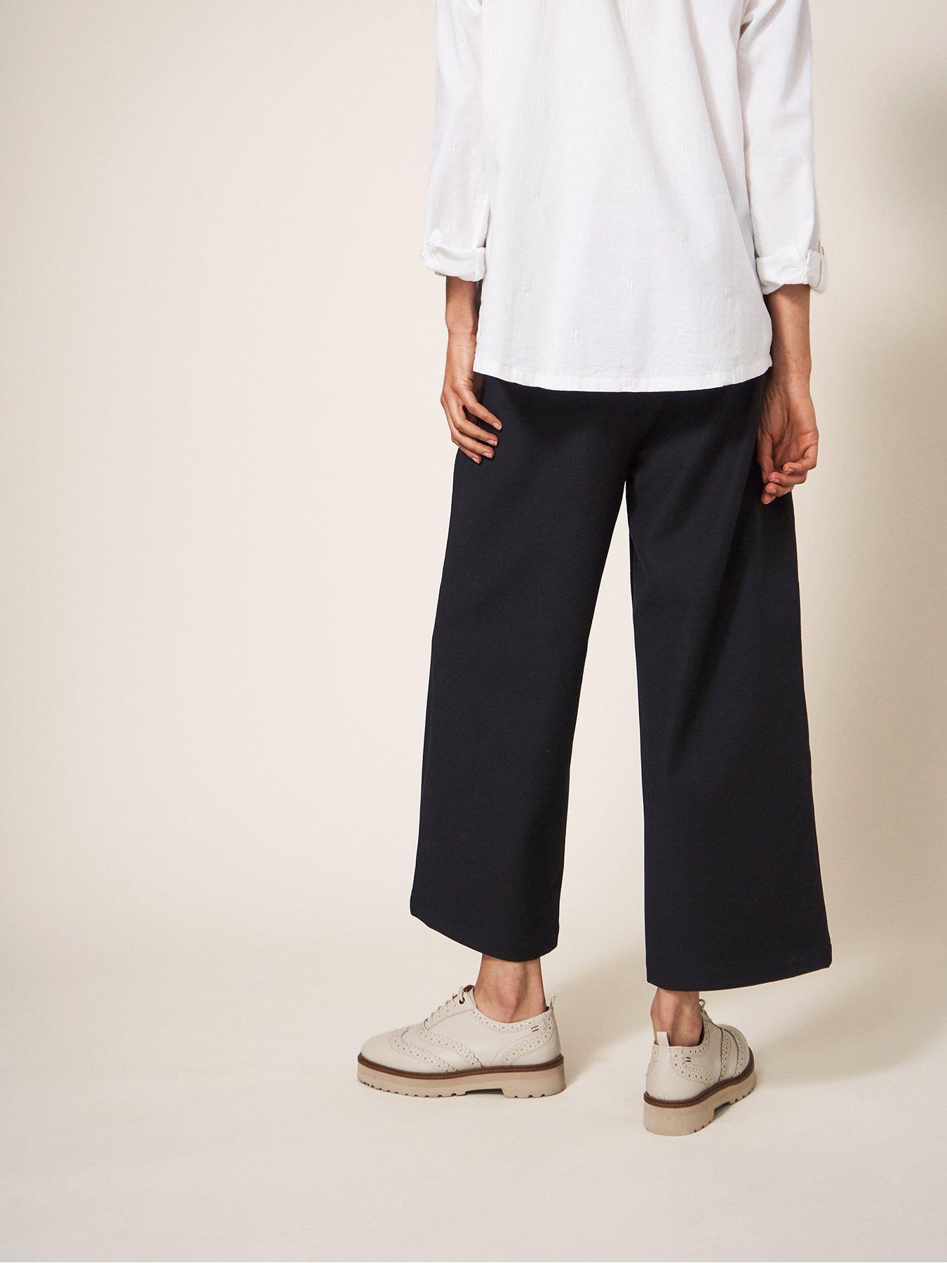 Image 5 of 6 of White Stuff Belle Wide Leg Cropped Trouser - Black