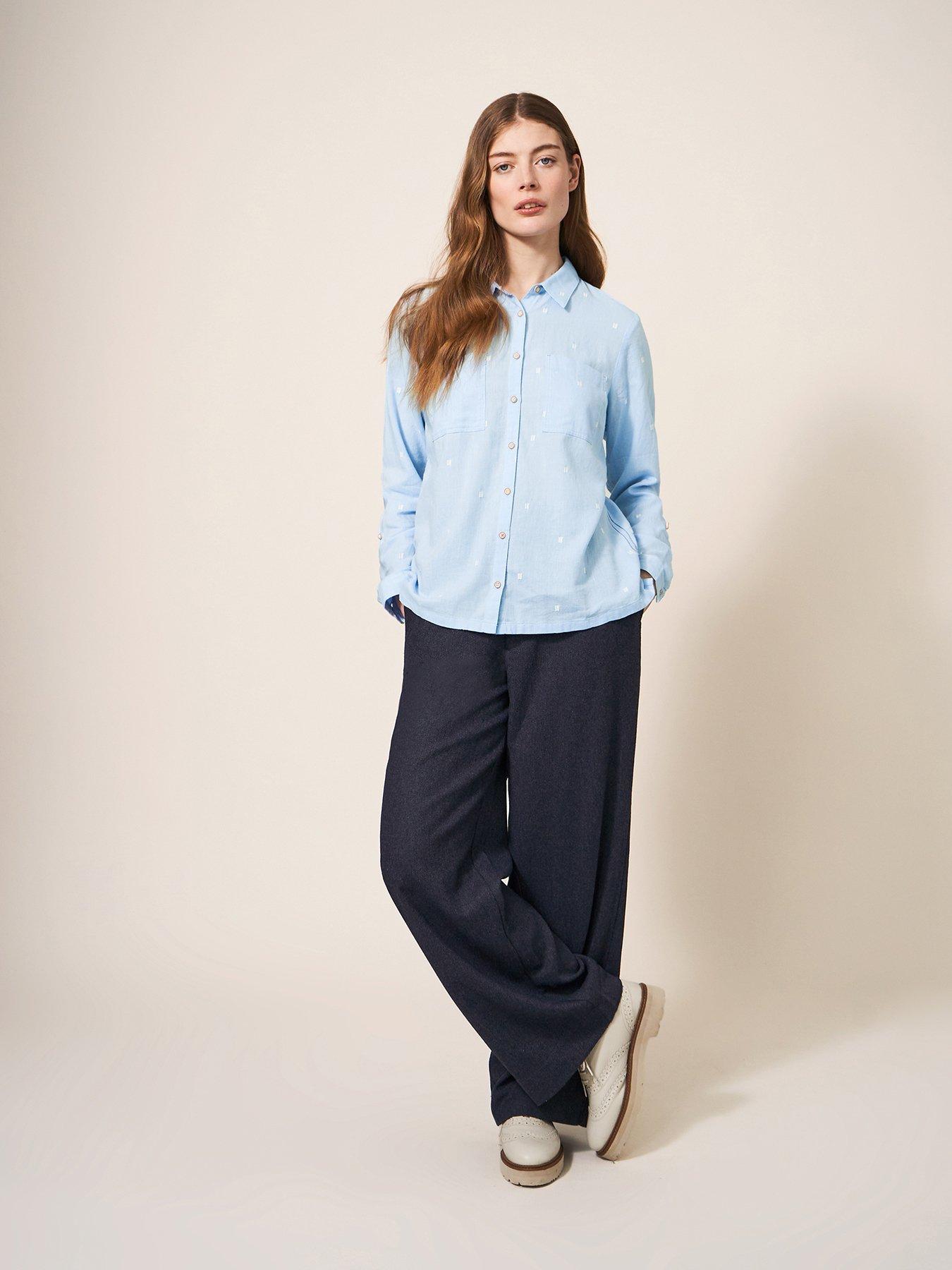 White Stuff Sophie Cotton Shirt - Blue