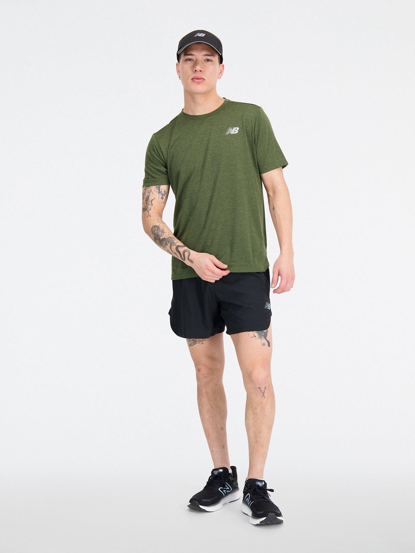 New Balance Running Impact Short Sleeve T-Shirt - Khaki