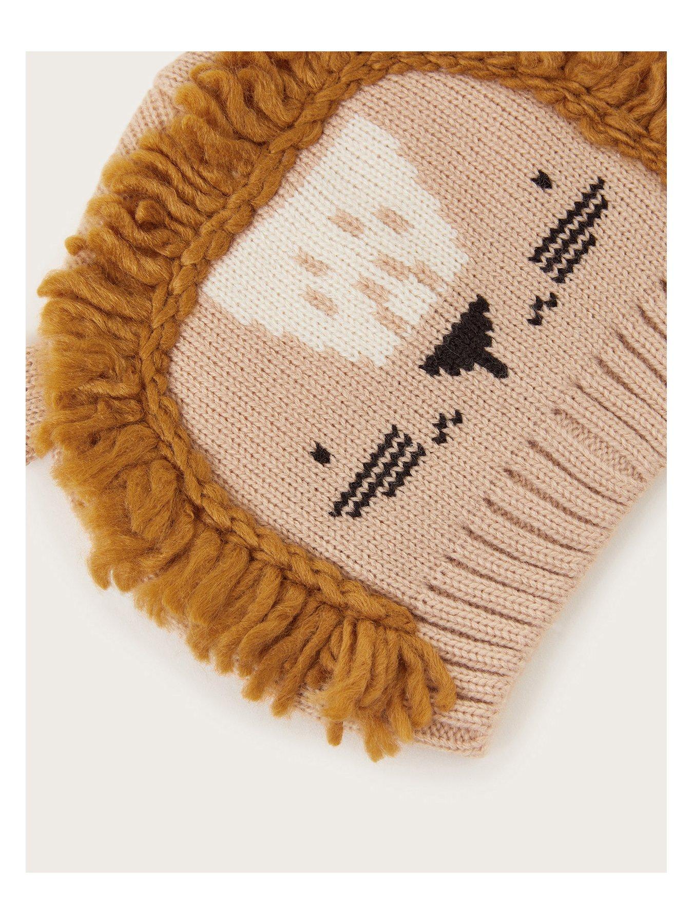 Image 2 of 2 of Monsoon Baby Boy Winston Lion Hat - Oatmeal
