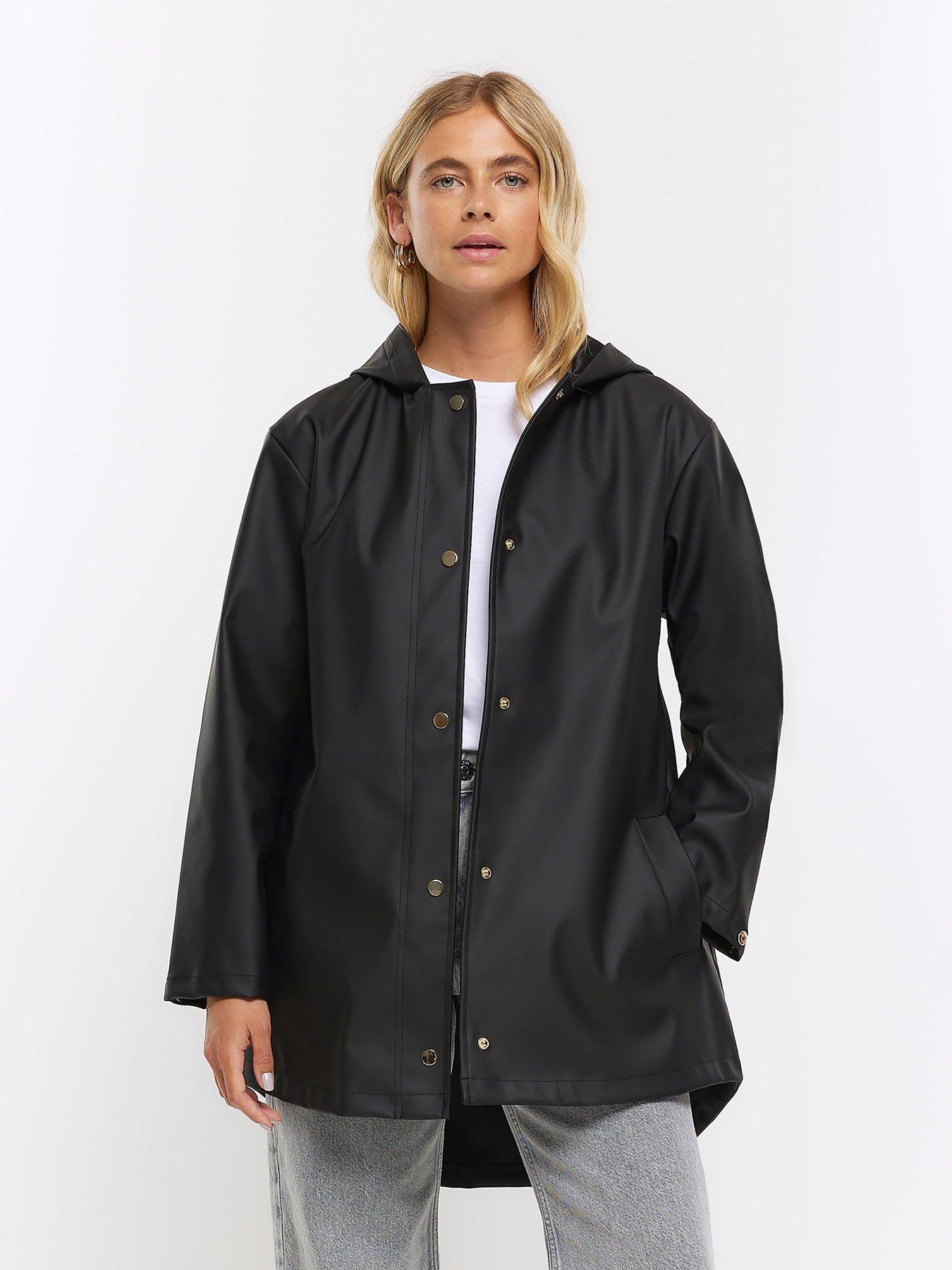 river-island-hooded-rain-mac-blackfront