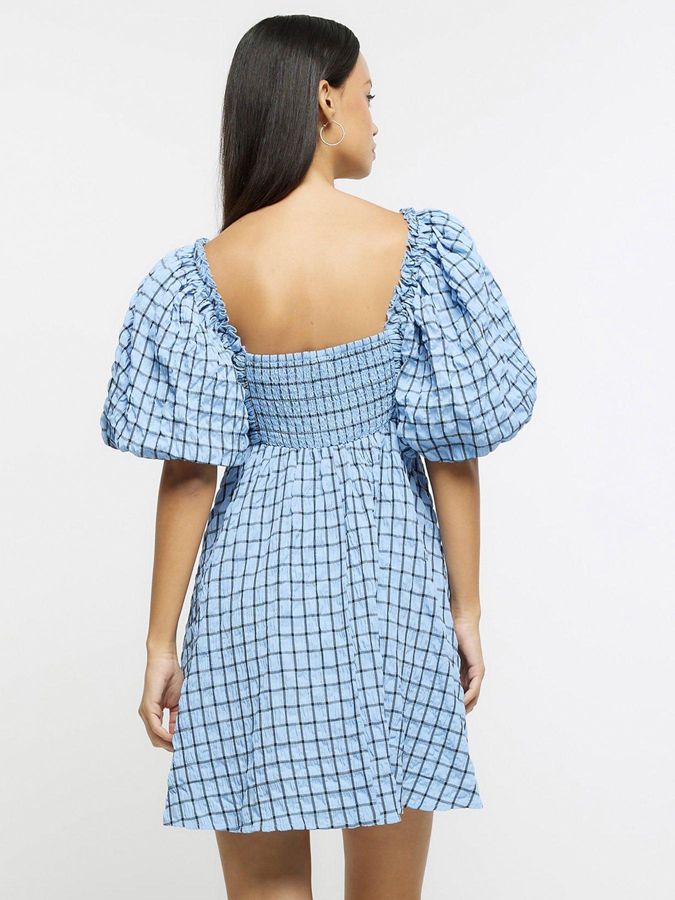 river-island-check-smock-mini-dress-bluestillFront