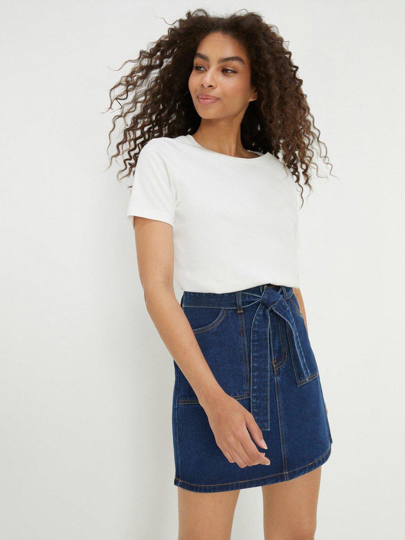 Dorothy shops perkins white denim skirt