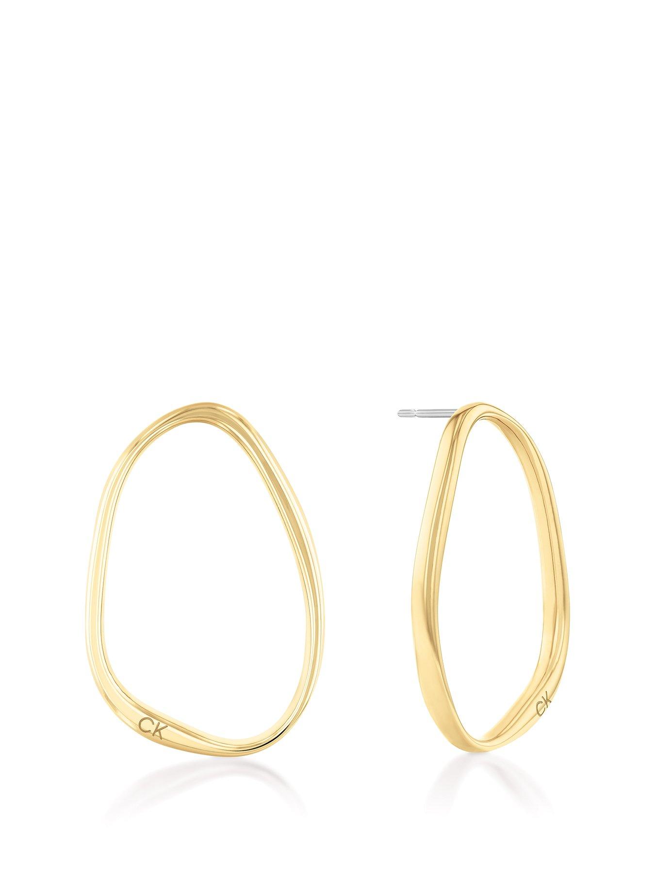 calvin-klein-womens-calvin-klein-gold-plated-earrings