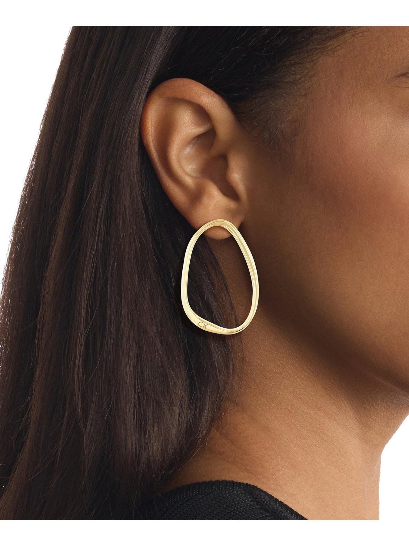 calvin-klein-womens-calvin-klein-gold-plated-earringsback