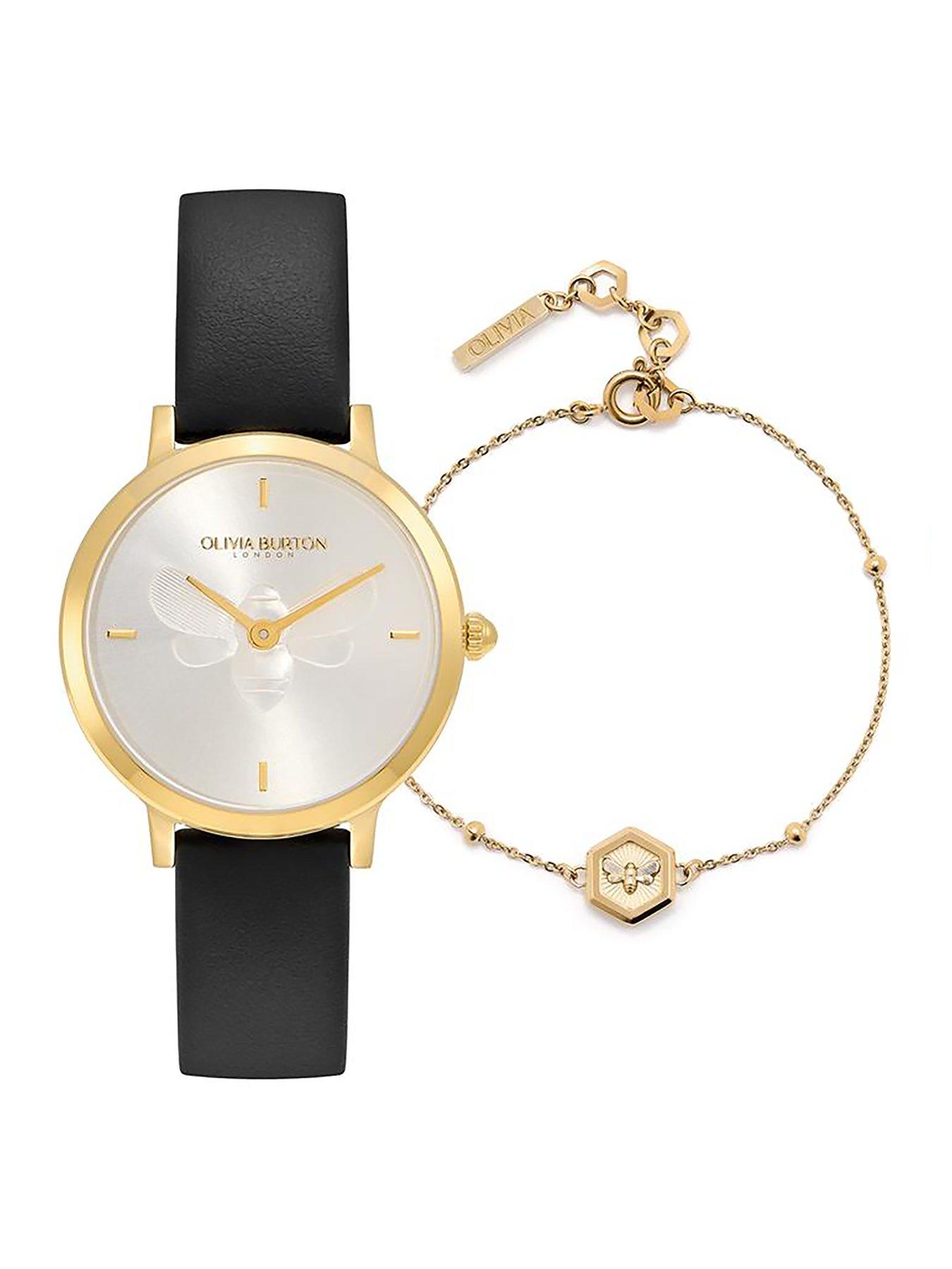 olivia-burton-28mm-bee-ultra-slim-gold-amp-black-leather-strap-watch-amp-minima-bee-bracelet-gift-set