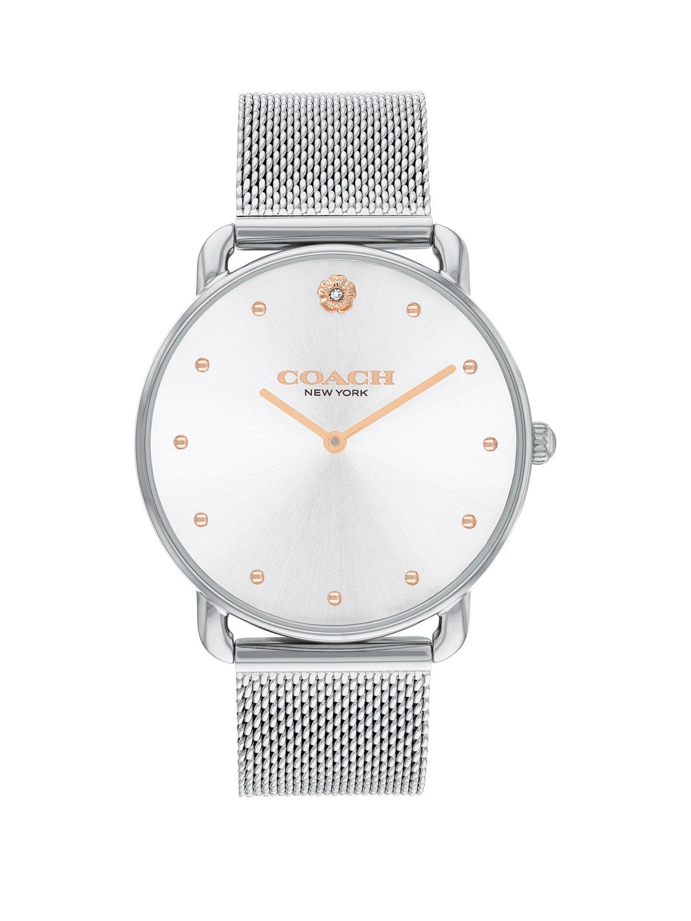 Coach women's silver watches hot sale