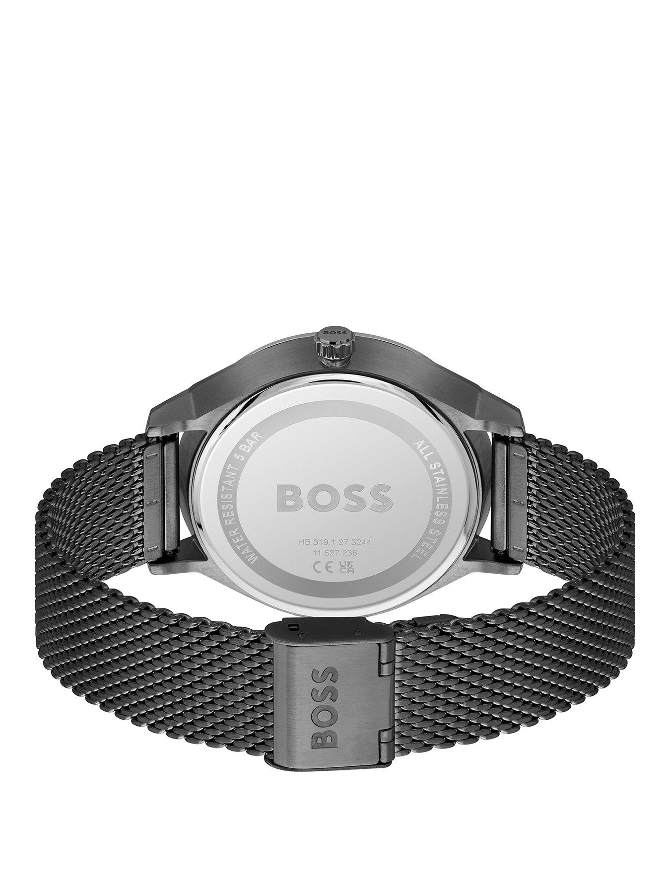 boss-gents-tyler-black-ip-stainless-steel-mesh-bracelet-watchstillFront