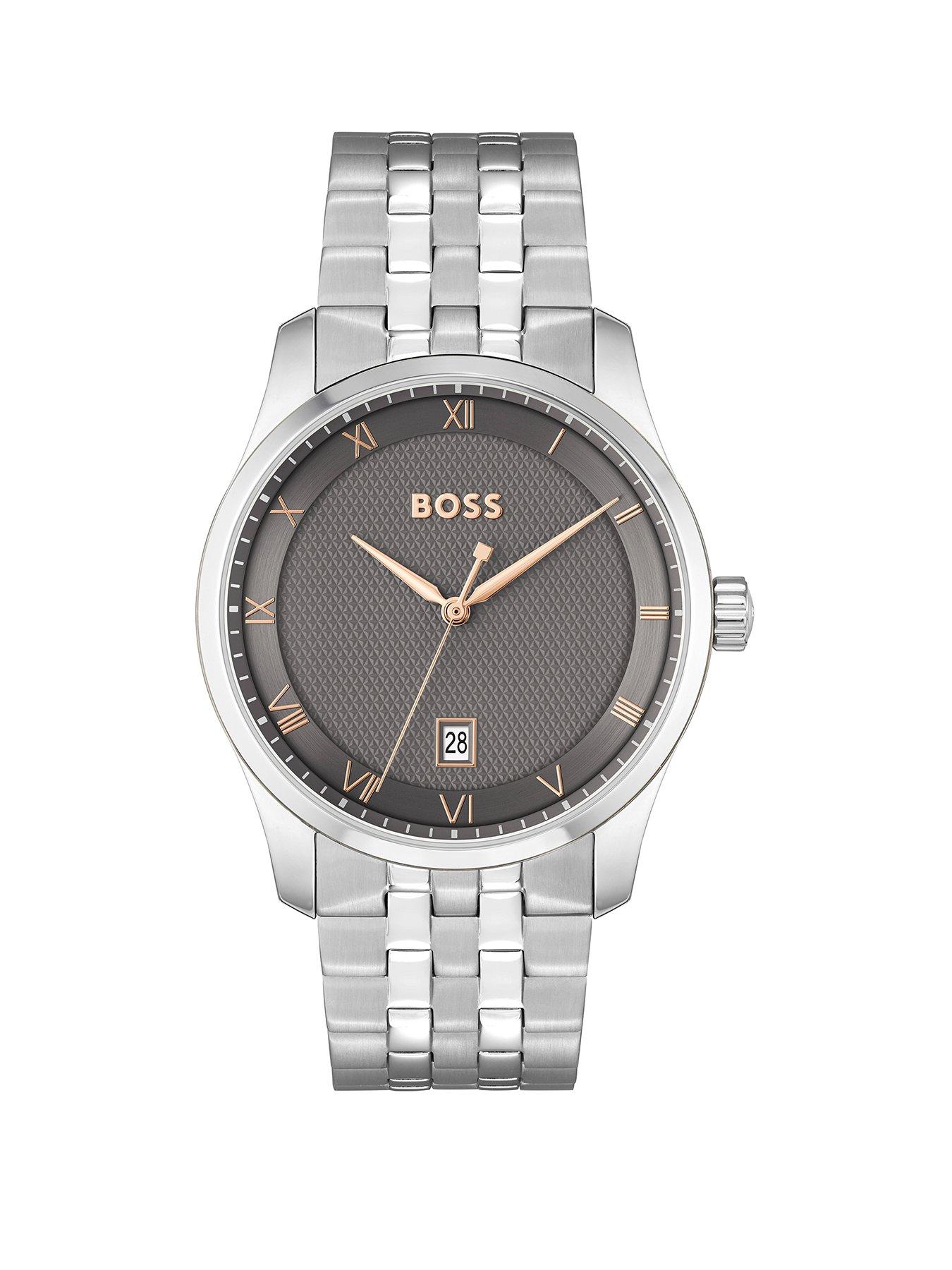 boss-gents-principle-stainless-steel-mesh-watch-with-grey-dial