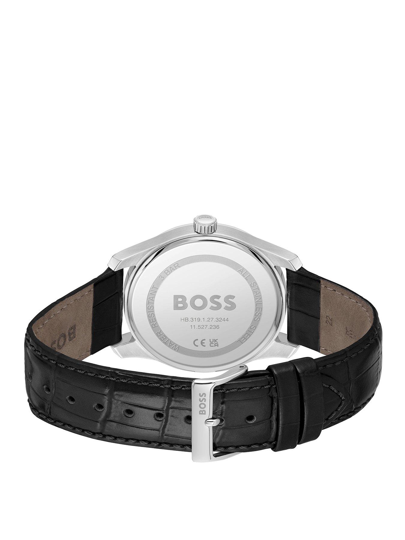 boss-gents-principle-black-leather-strap-watchstillFront