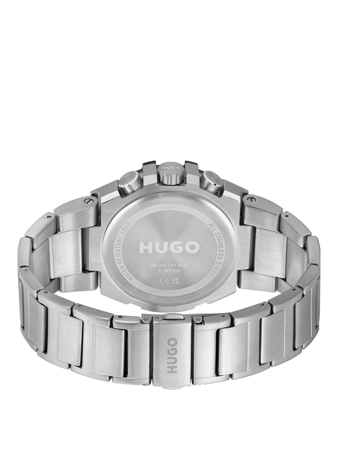 hugo-wild-stainless-steel-multifunction-watchstillFront