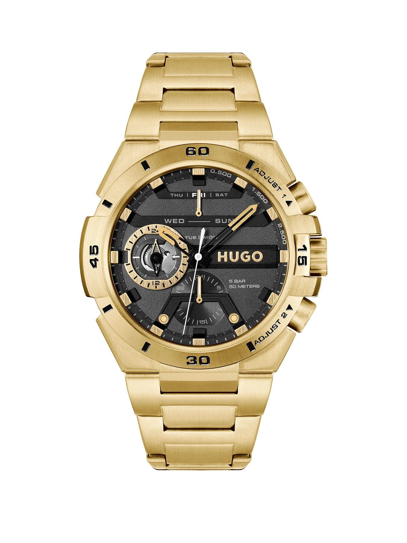 hugo-gents-wild-light-yellow-gold-ip-multifunction-watch