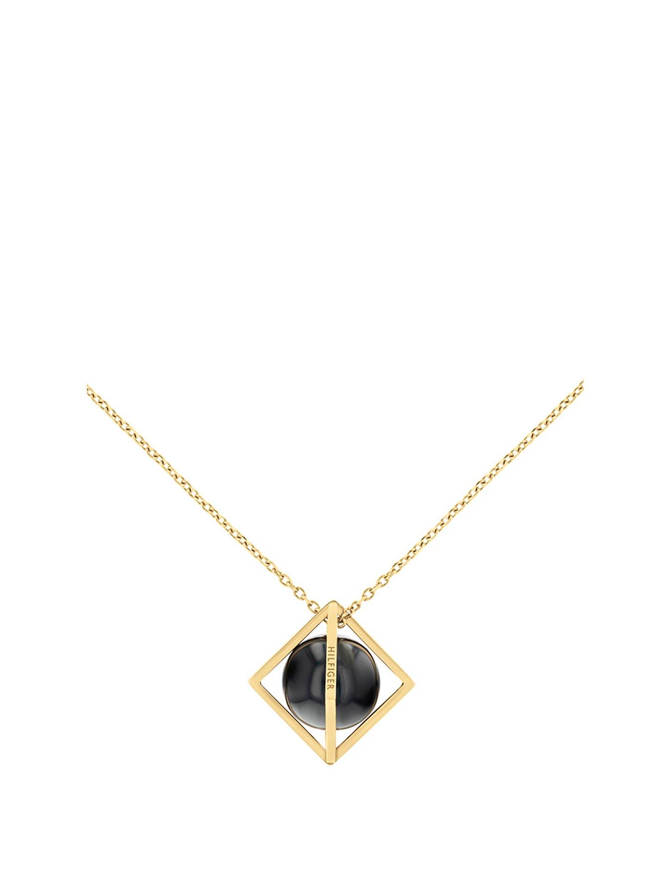 Black Spinel and Gold 35 Necklace - Element 79 Contemporary Jewelry