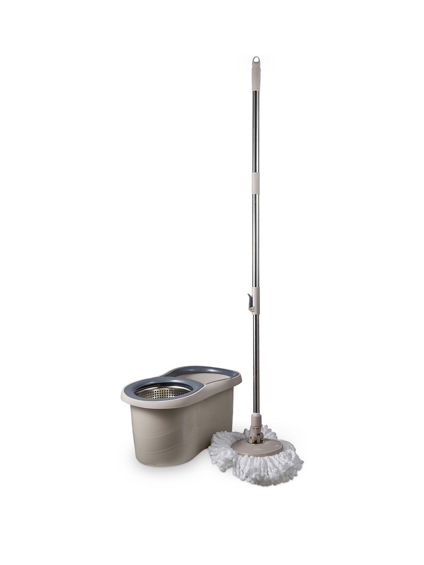 tower-classic-spin-mop-with-stainless-steel-wringer-and-collapsible-handle