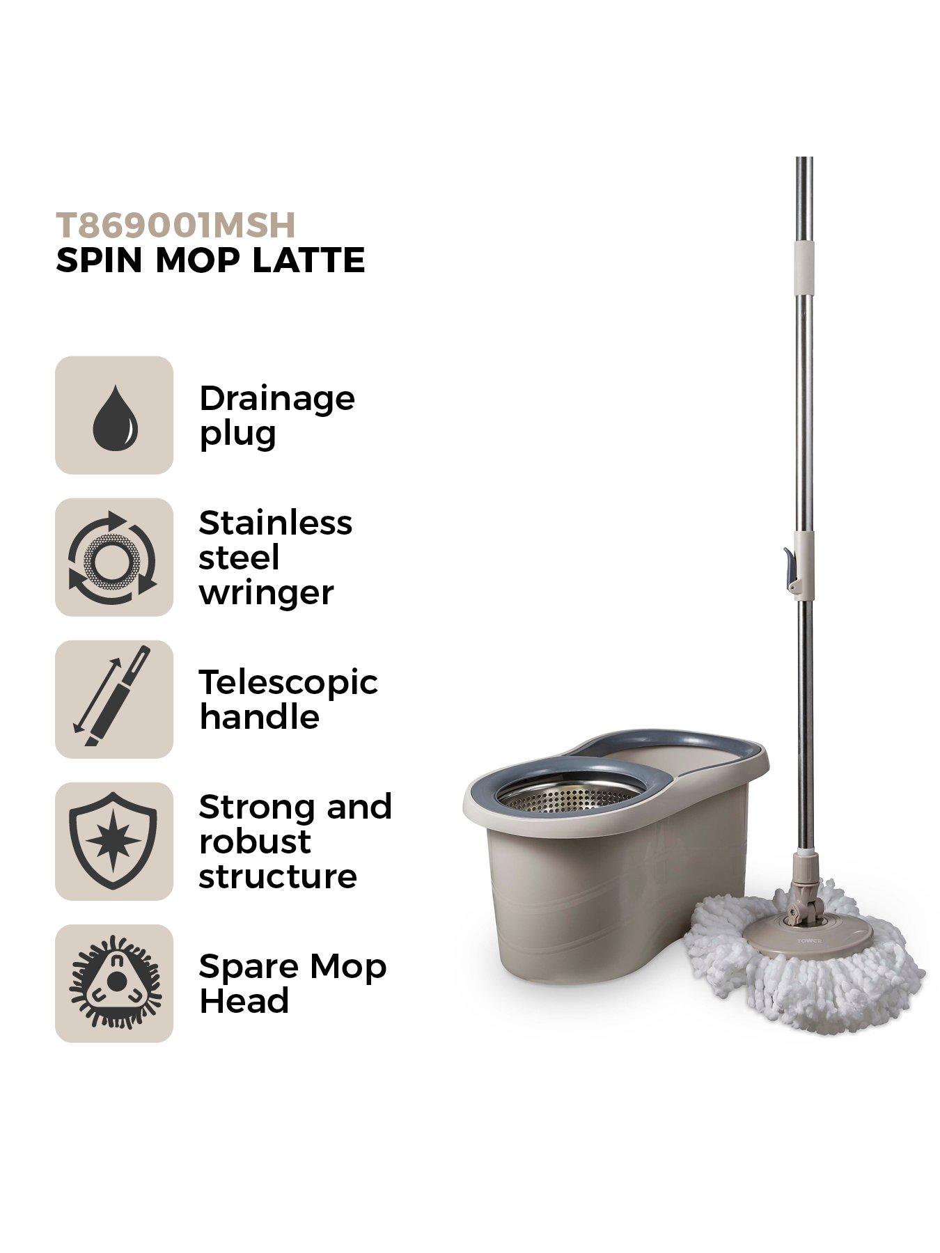 tower-classic-spin-mop-with-stainless-steel-wringer-and-collapsible-handlestillFront