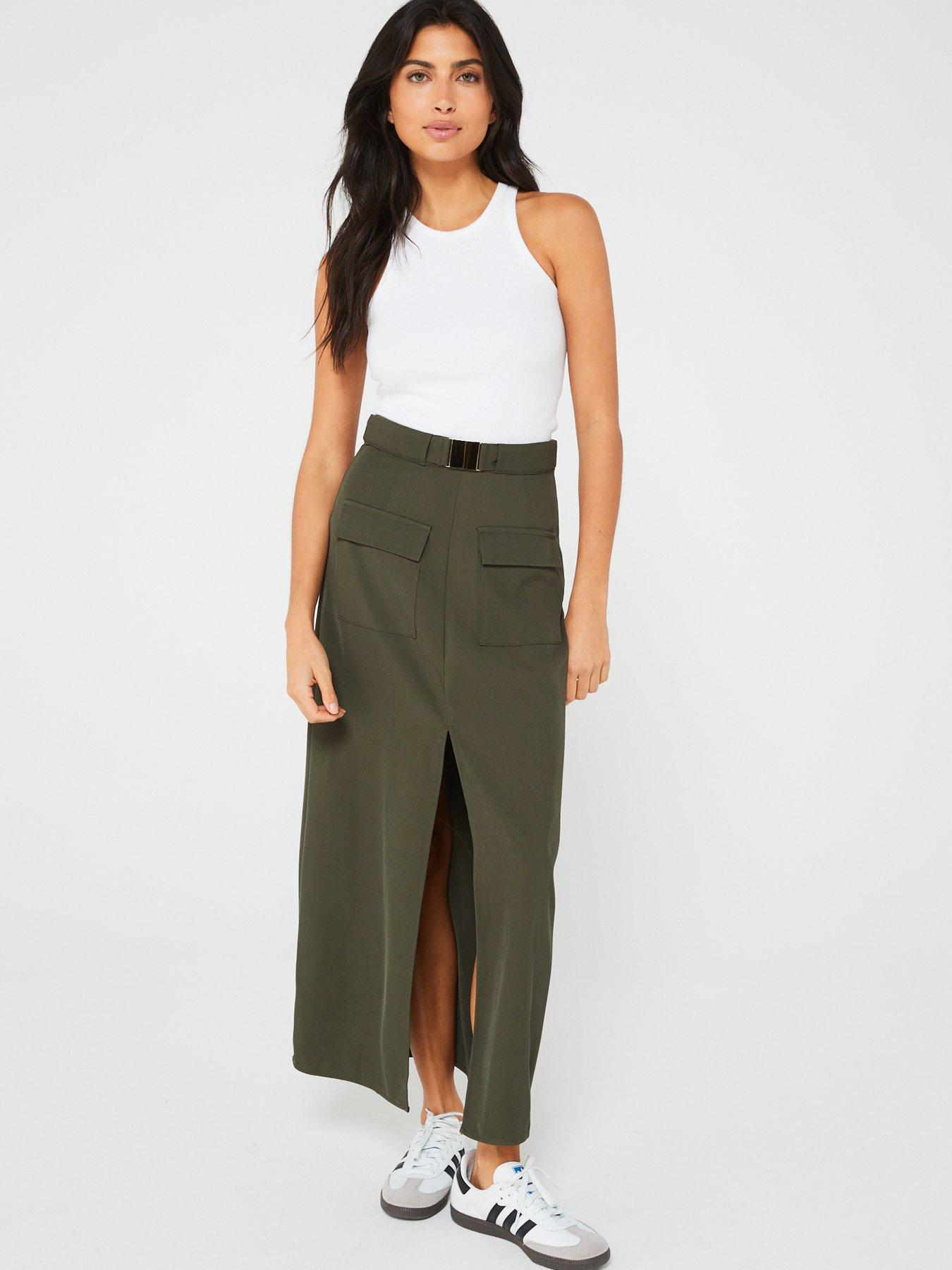 in-the-style-utility-skirt-with-split-khaki