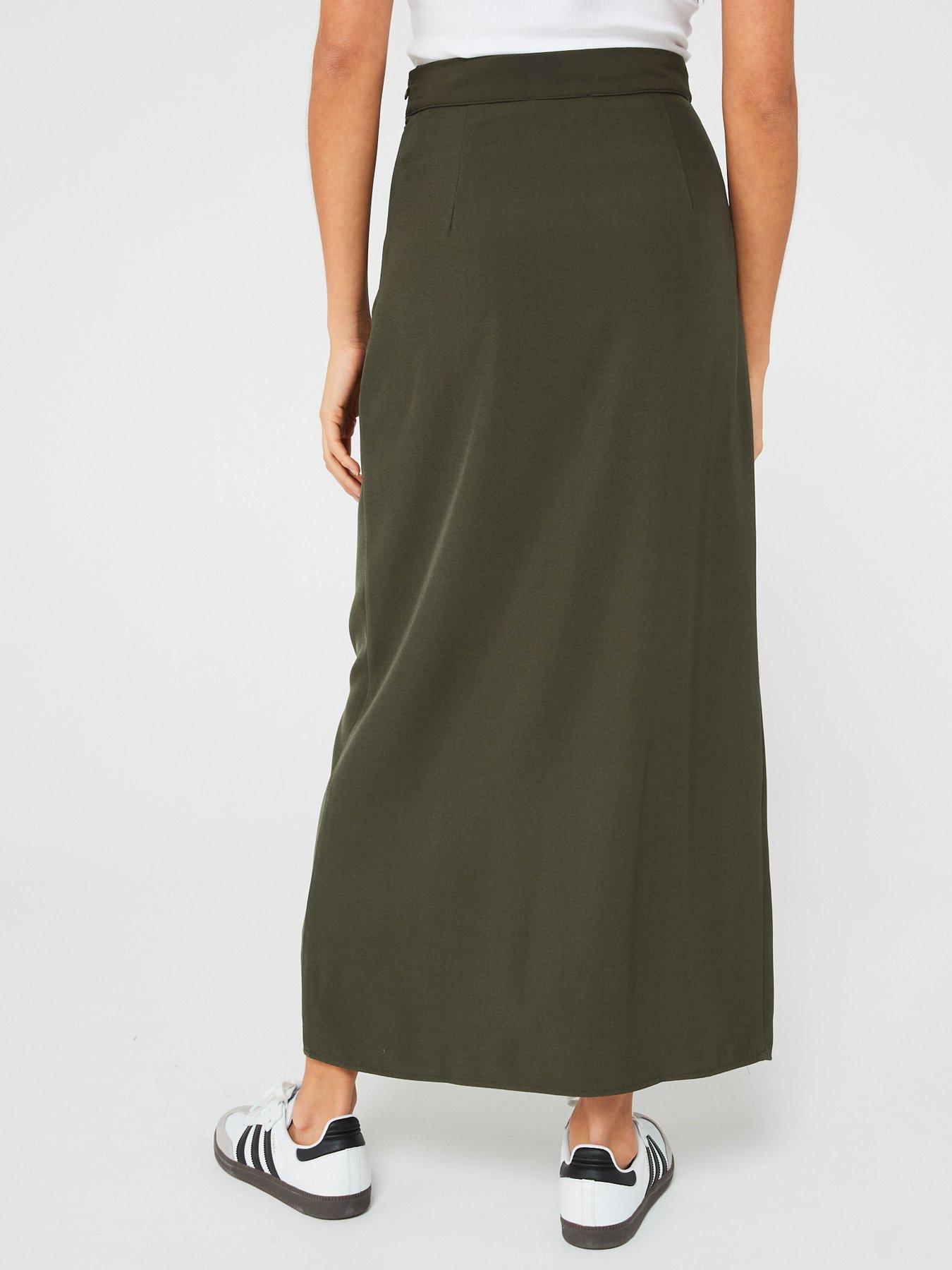 in-the-style-utility-skirt-with-split-khakistillFront