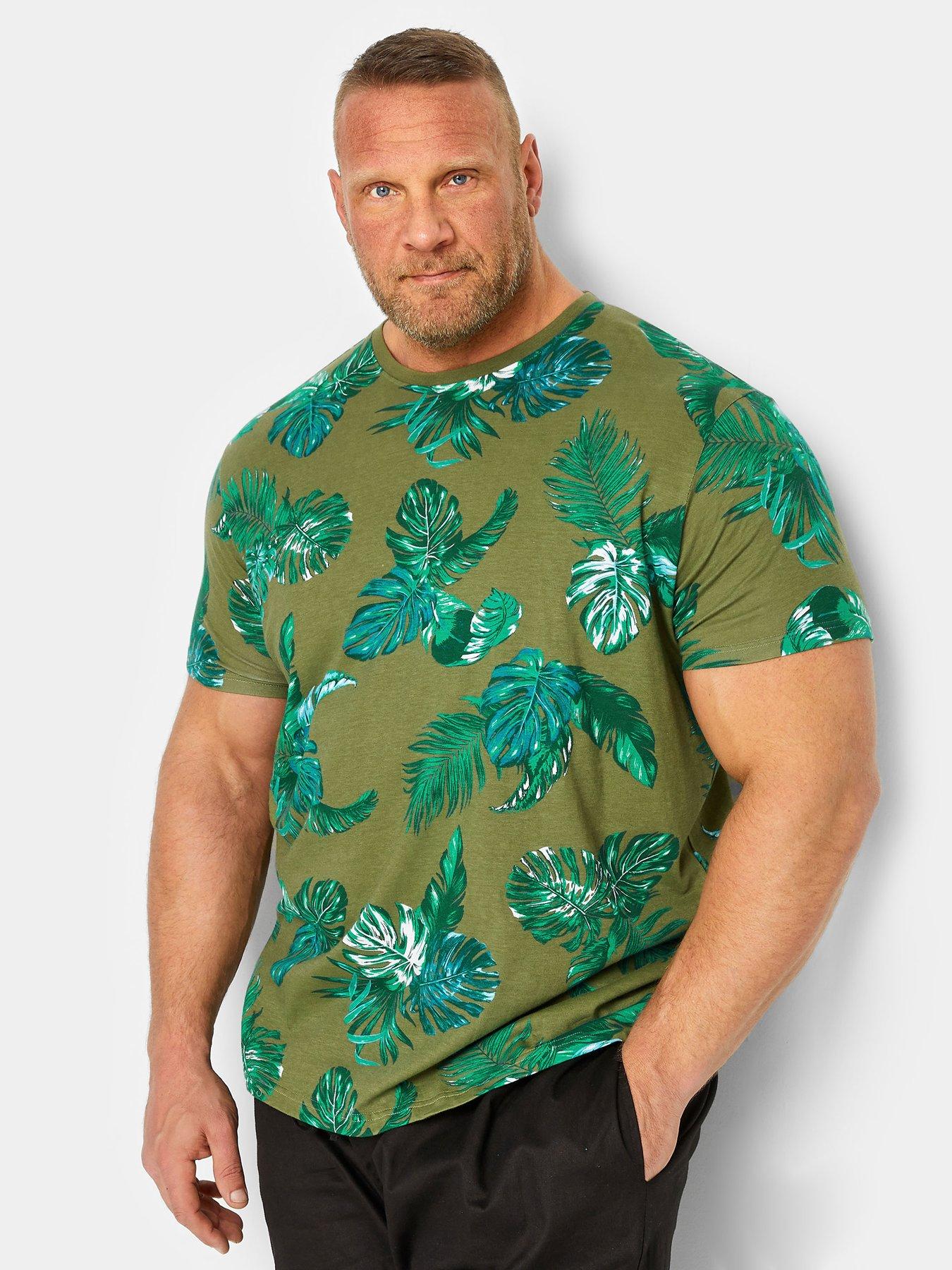 badrhino-tropical-bunches-t-shirt-green