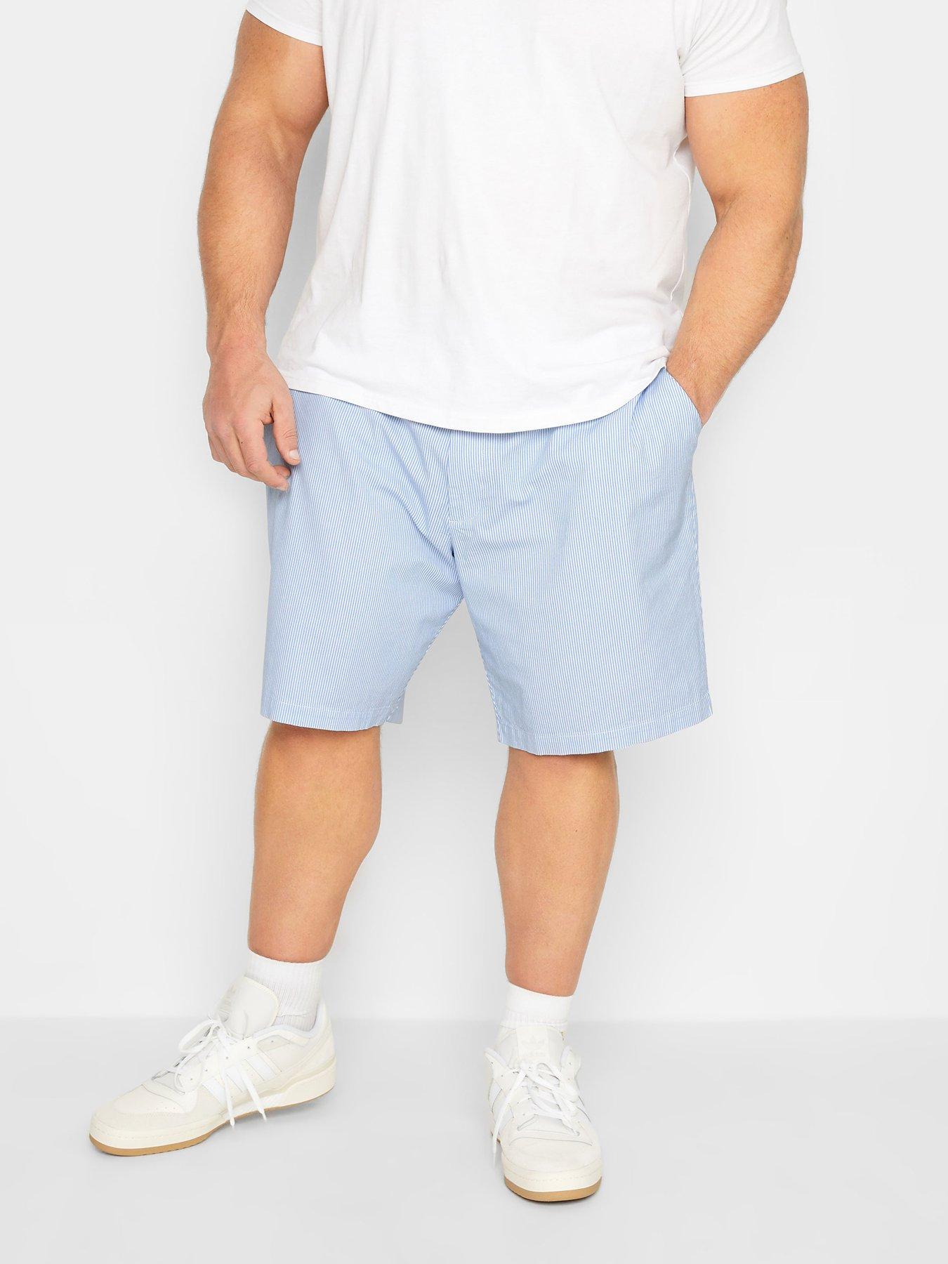 badrhino-stripe-woven-shorts-light-blue