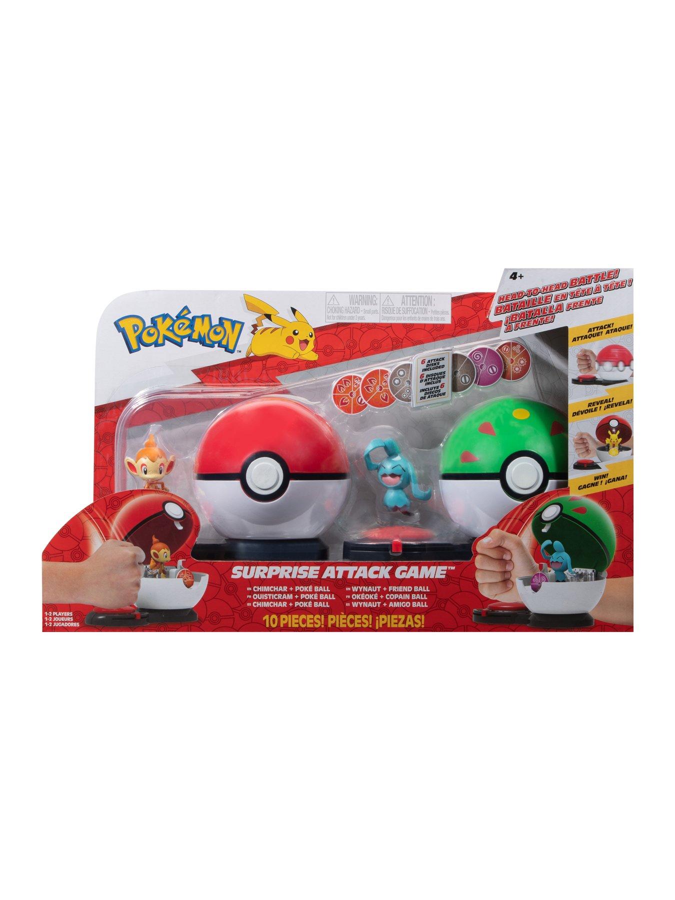 pokemon-pokeacutemon-surprise-attack-game-2-inch-chimchar-with-pokeacute-ball-and-2-inch-wynaut-with-friend-ball-plus-six-attack-discsback