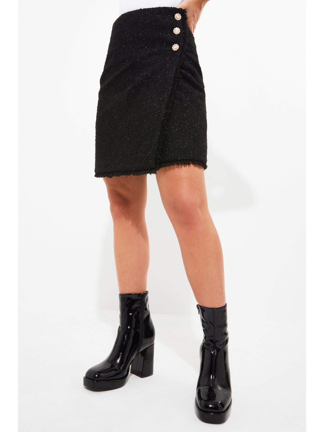Joe Browns Truly Remarkable Tweed Skirt Black Very Ireland