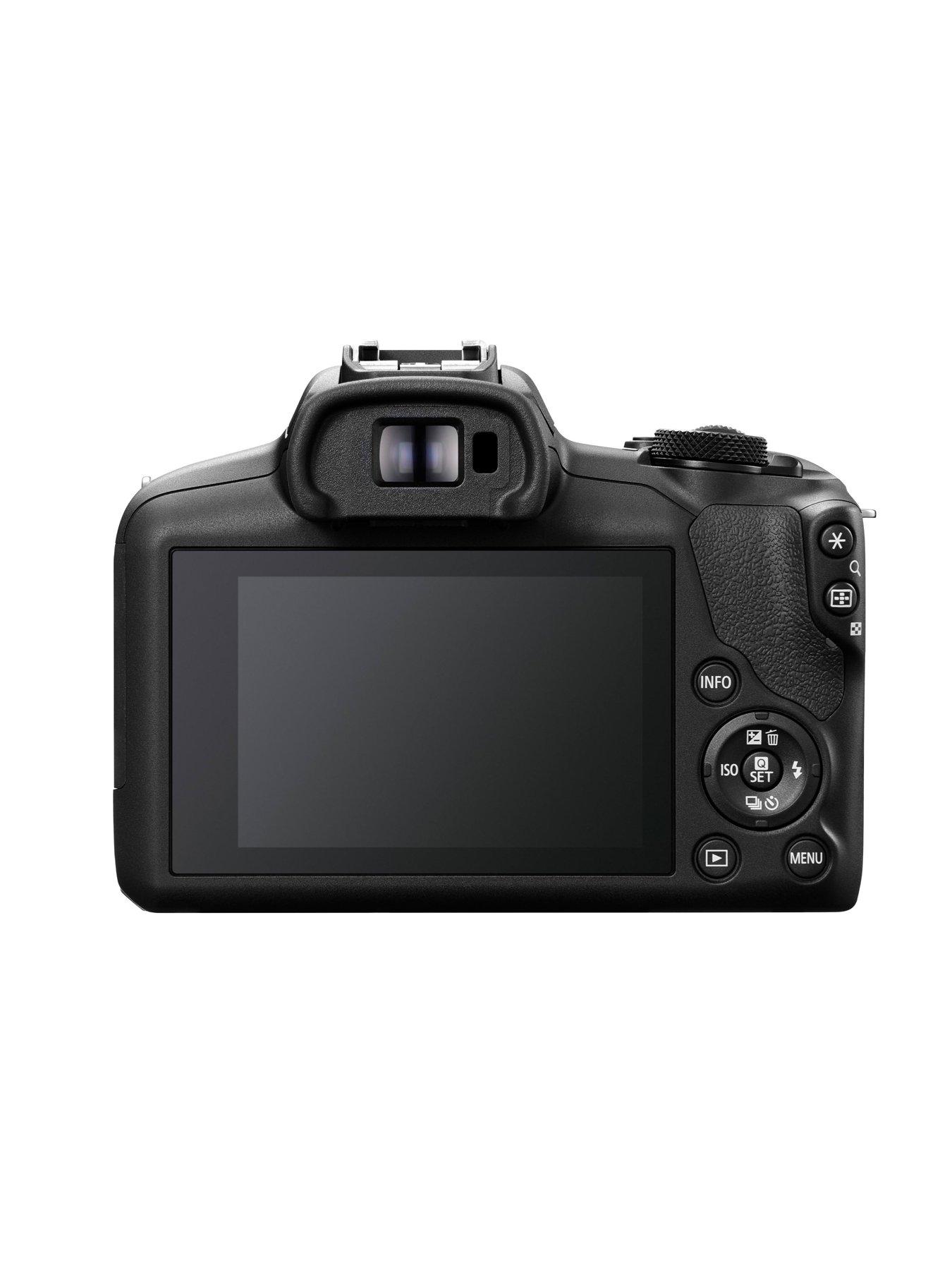 canon-eos-r100-aps-c-mirrorless-camera-kit-inc-rf-s-18-45mm-lens-128gb-sd-card-neck-strap-and-case-blackoutfit