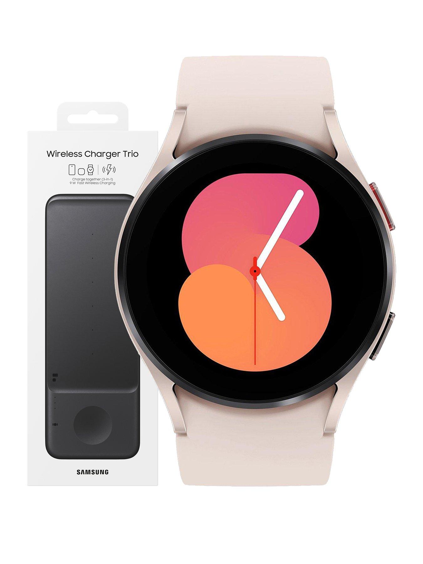 Galaxy Watch 5 4G 40mm (GPS) - Pink Gold with Wireless Charger Trio