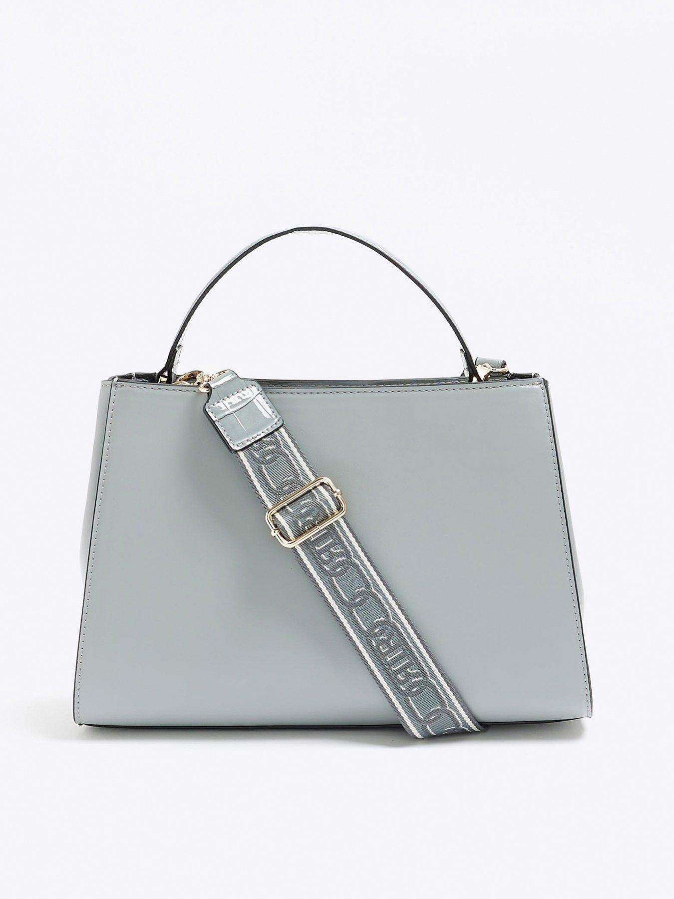 Lock Front Tote Bag Grey