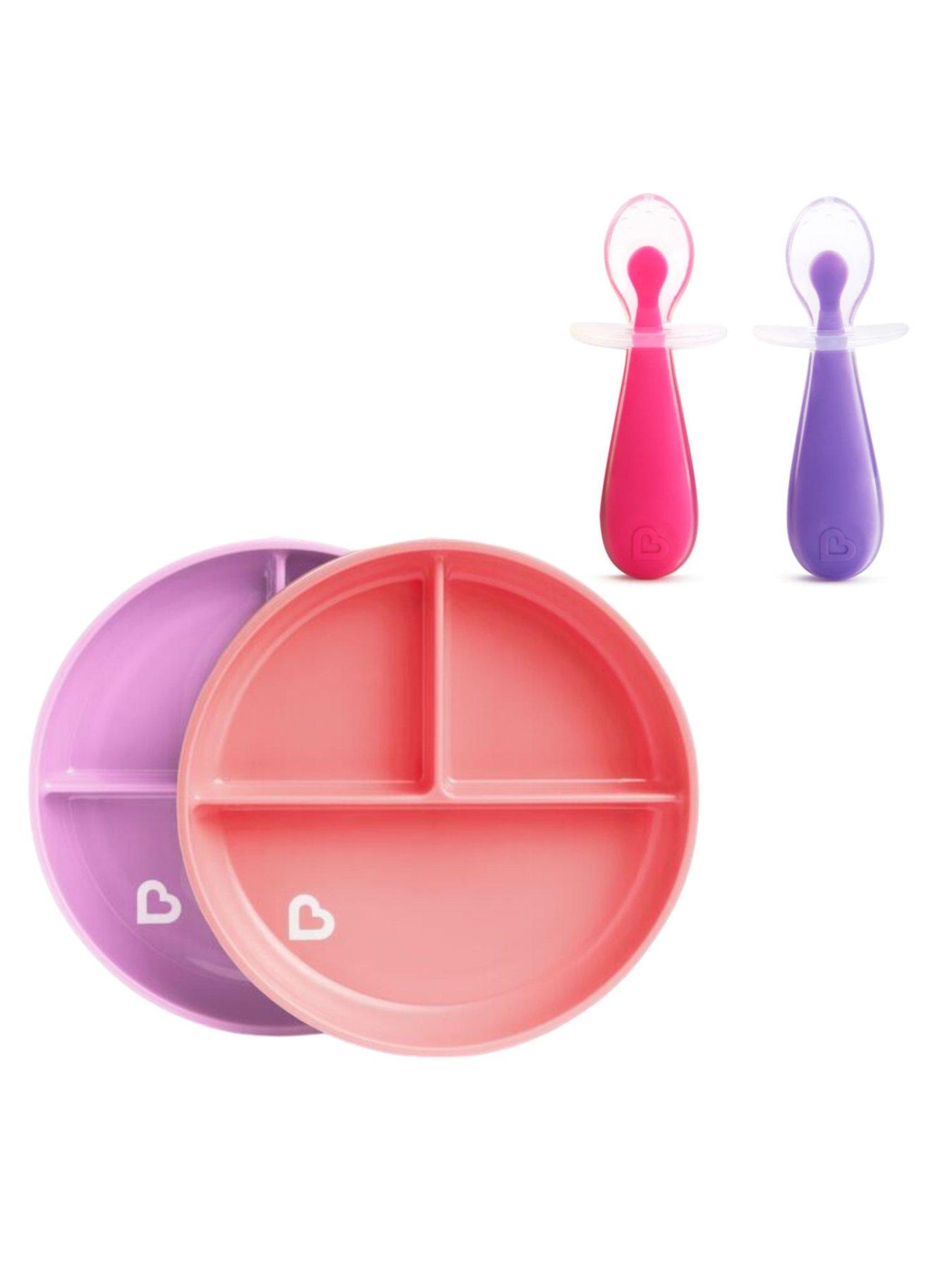 munchkin-stay-put-suction-plates-and-gentle-scoop-spoons-bundle--purplepinkfront