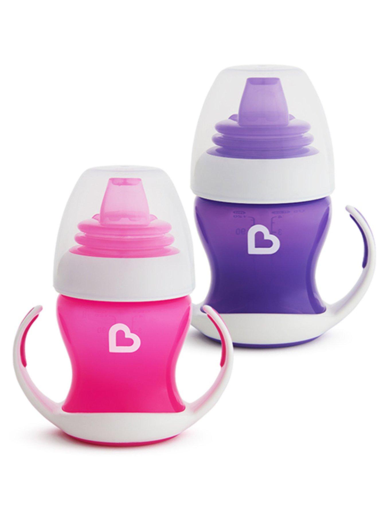 Image of Munchkin Gentle Baby Transition Trainer Cup 4oz/118ml- 2 Pack (Pink/Purple)