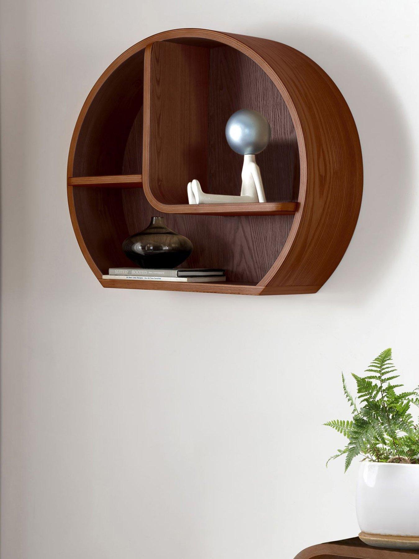 Jual San Francisco Wall Shelf - Real Wood Veneer