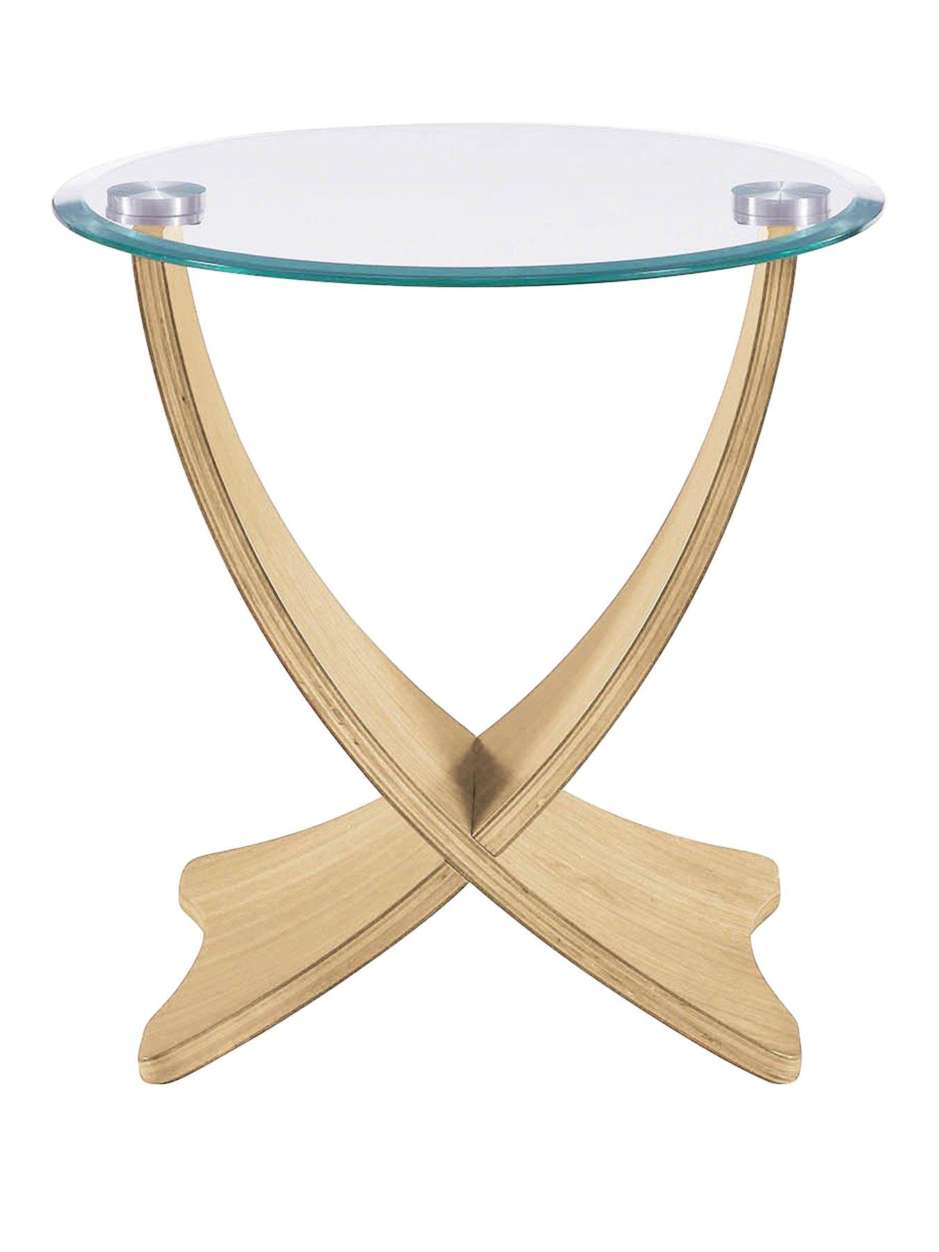 Image 2 of 3 of Jual Siena Glass Side Table&nbsp;- Real Wood Veneer