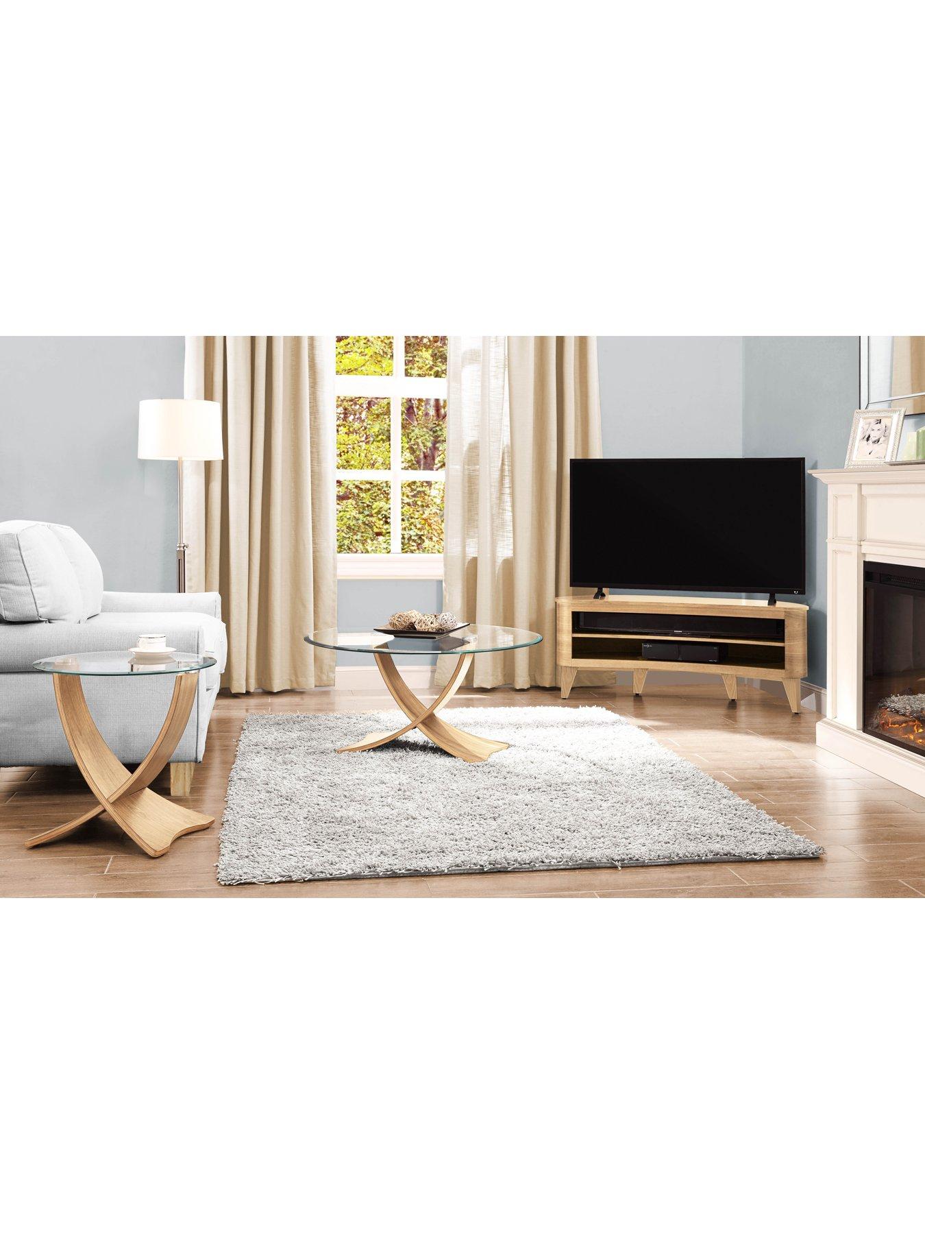 Image 3 of 3 of Jual Siena Glass Side Table&nbsp;- Real Wood Veneer