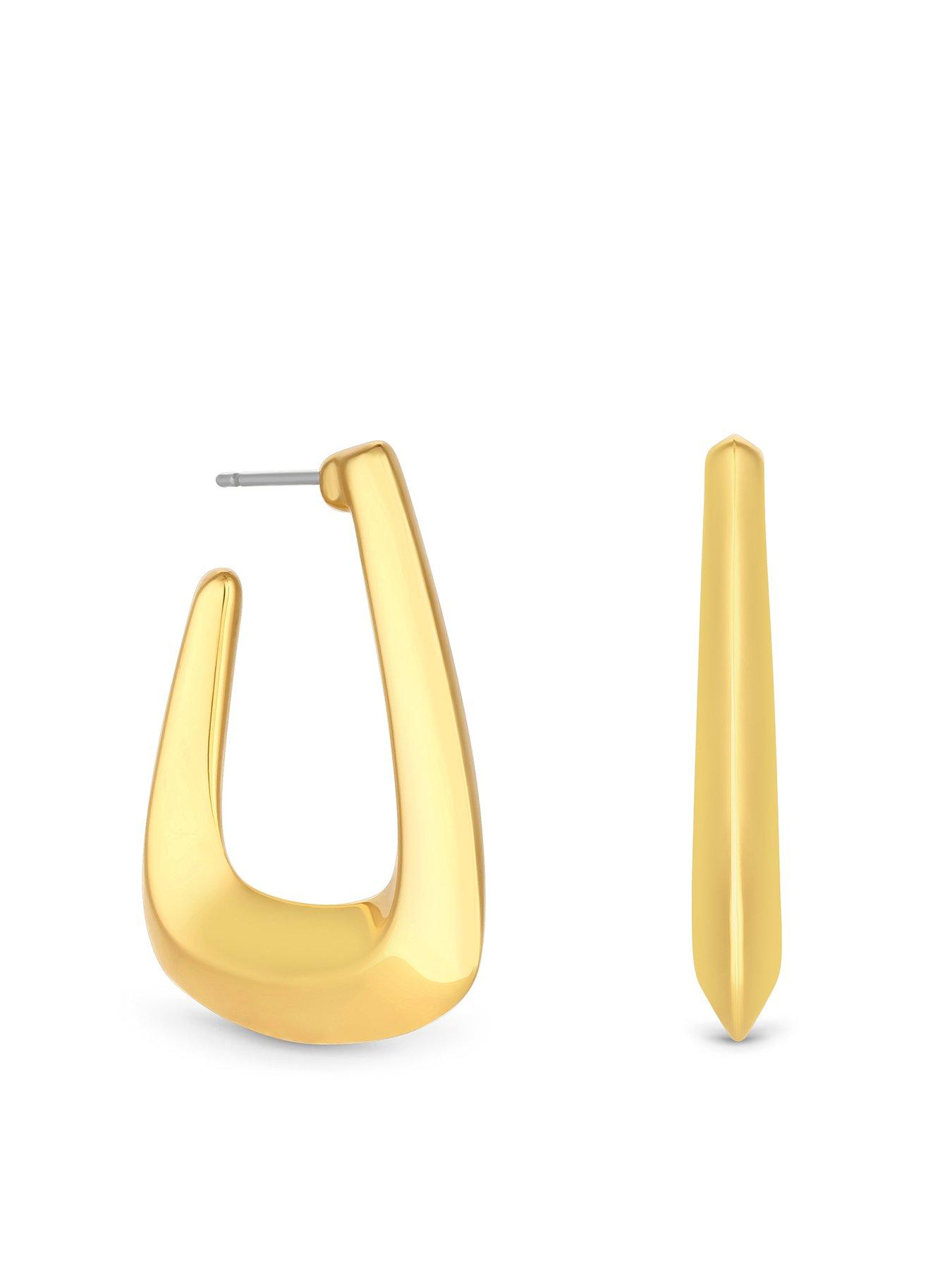 jon-richard-jon-richard-gold-plated-angular-polished-hoop-earrings